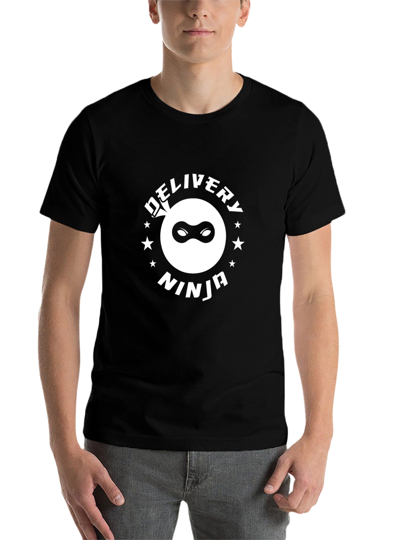 Black Delivery Ninja Graphic T-Shirt - Black view 7