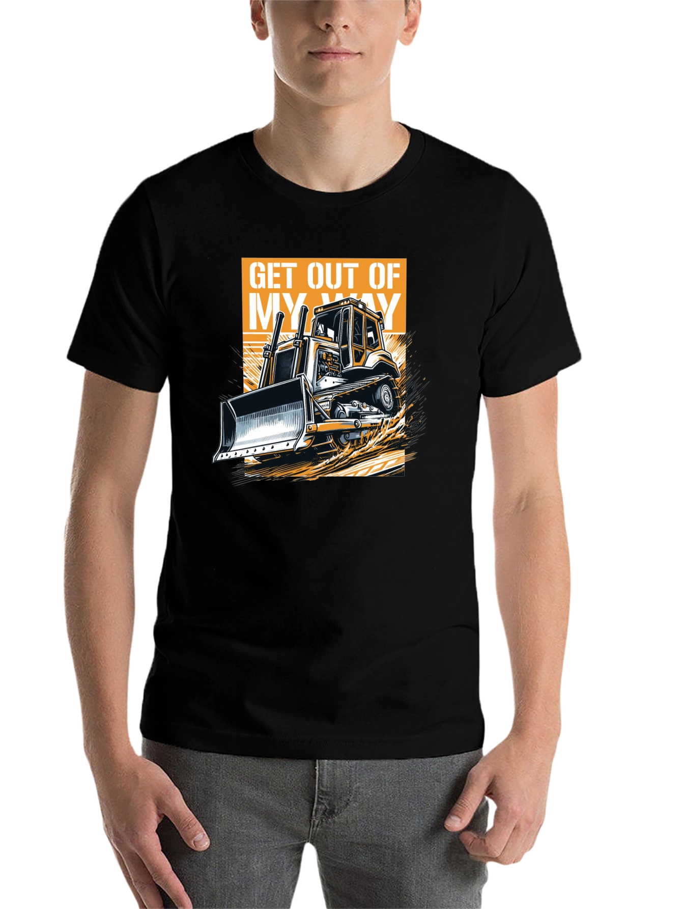 Black Bulldozer Graphic T-Shirt view 7