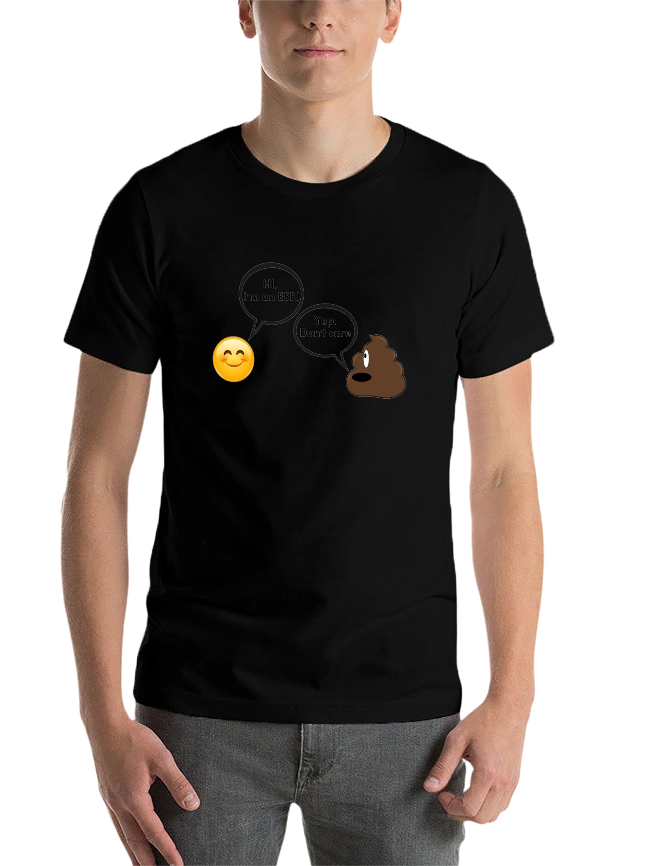 Black Funny ESFJ Personality T-Shirt - Novelty Apparel view 7