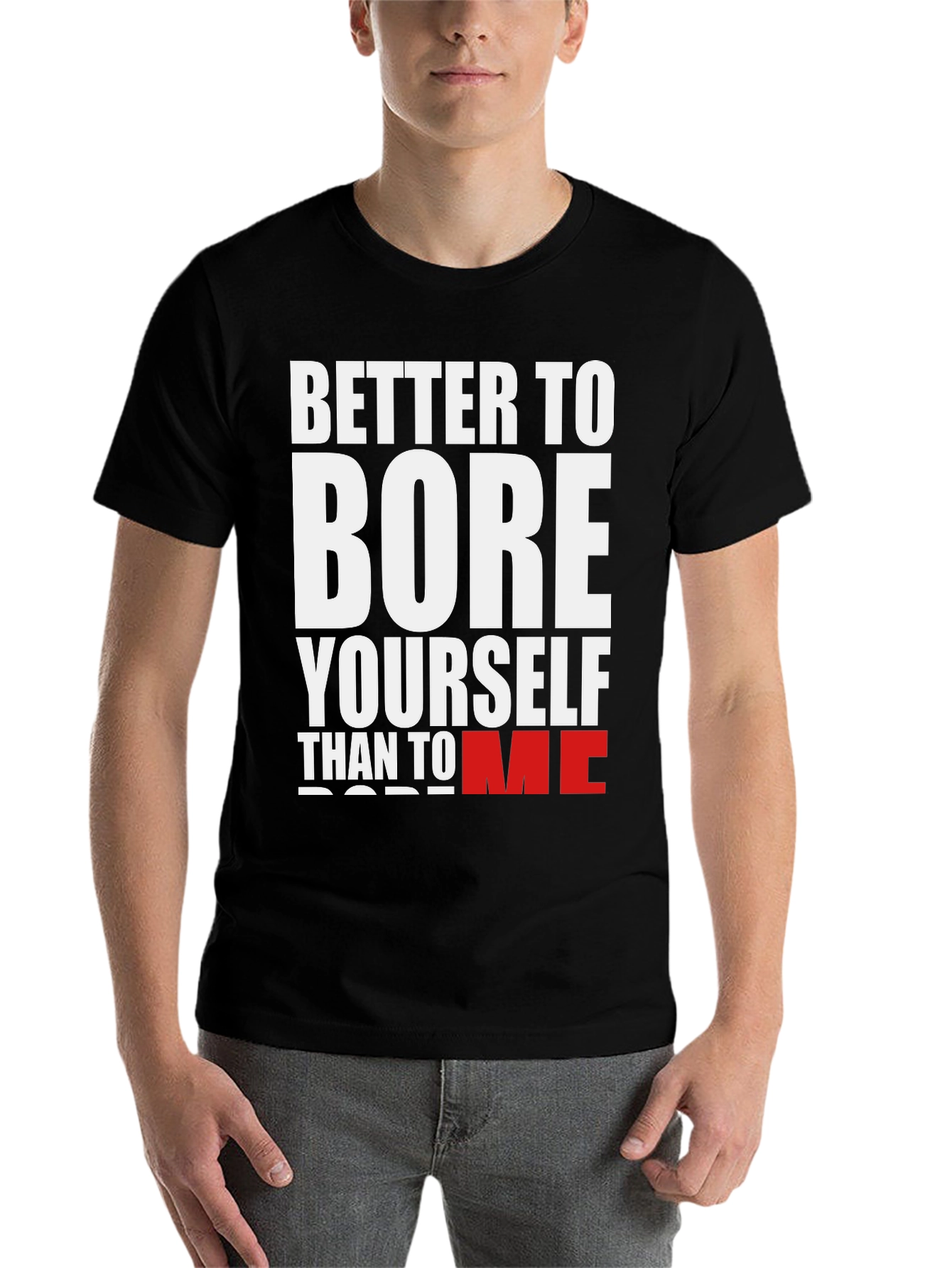 Black Better to Bore Yourself Graphic Tee view 7