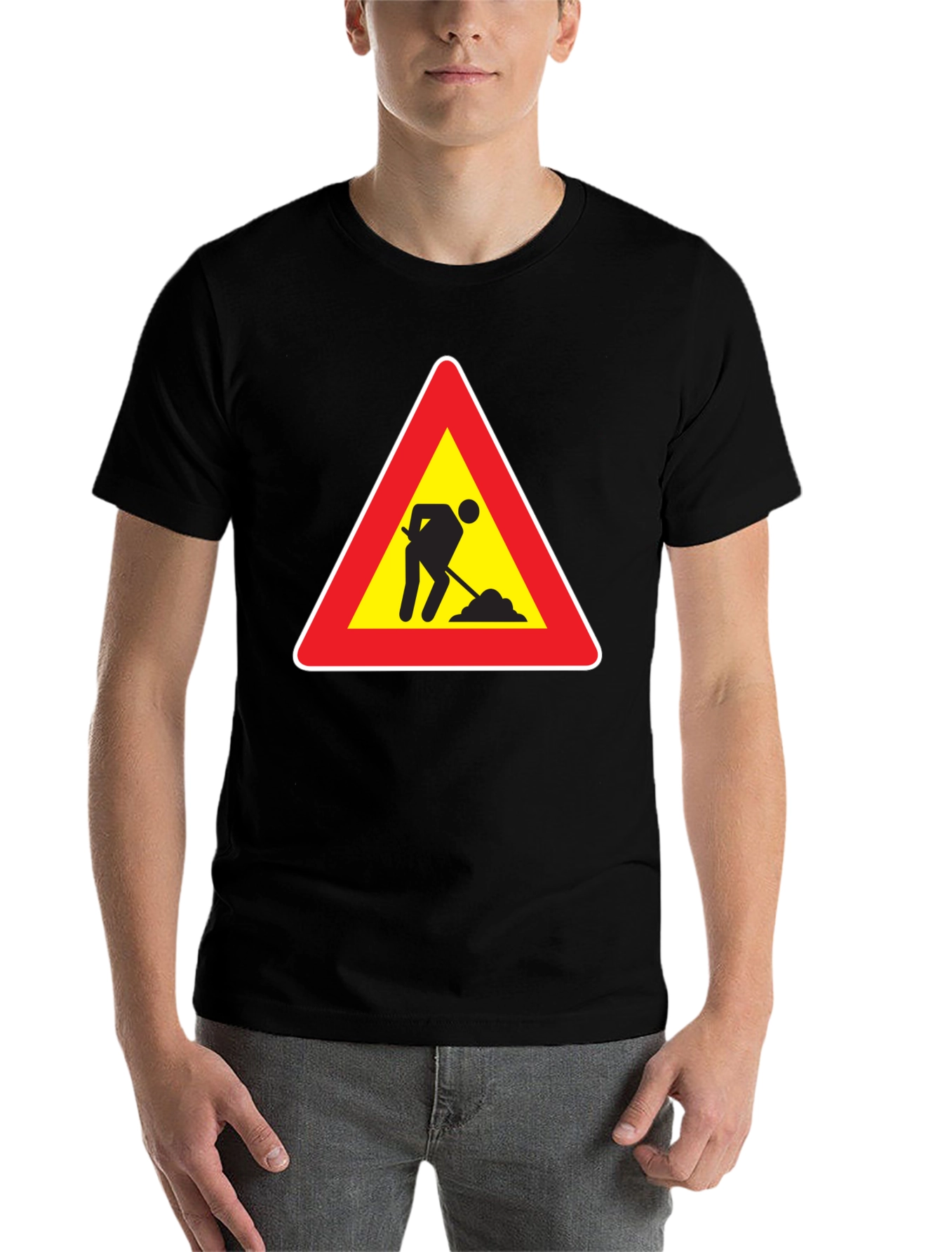 Black Men at Work Graphic T-Shirt - Black view 7
