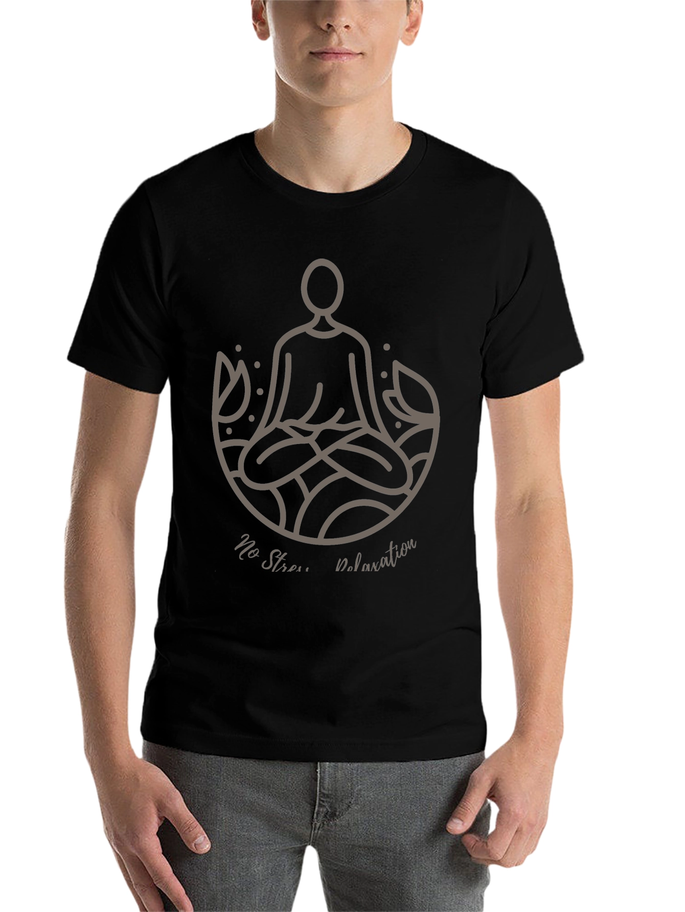 Black Zen Meditation T-Shirt - Relax & Unwind view 7