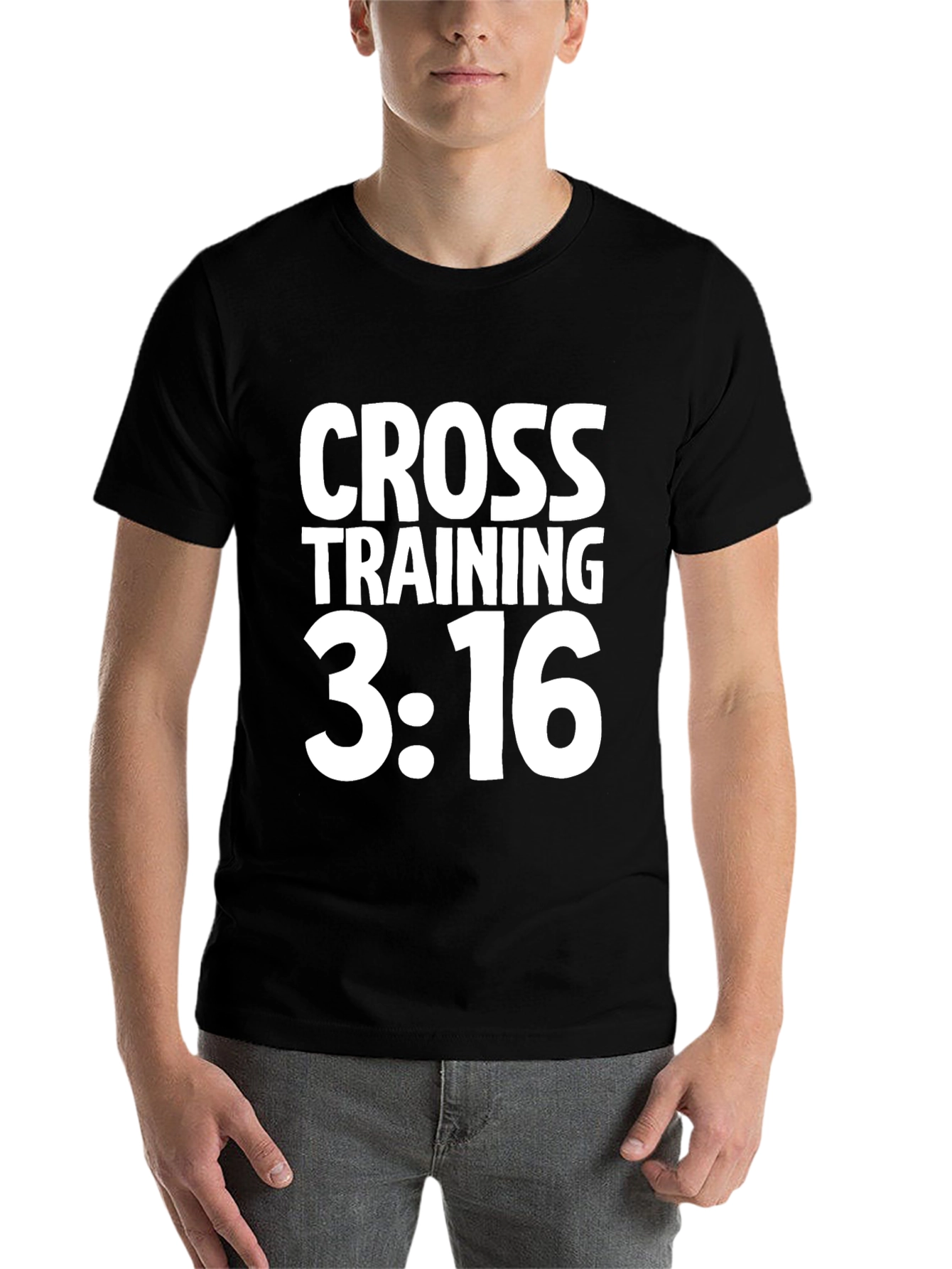 Black Cross Training 3:16 Black T-Shirt view 7