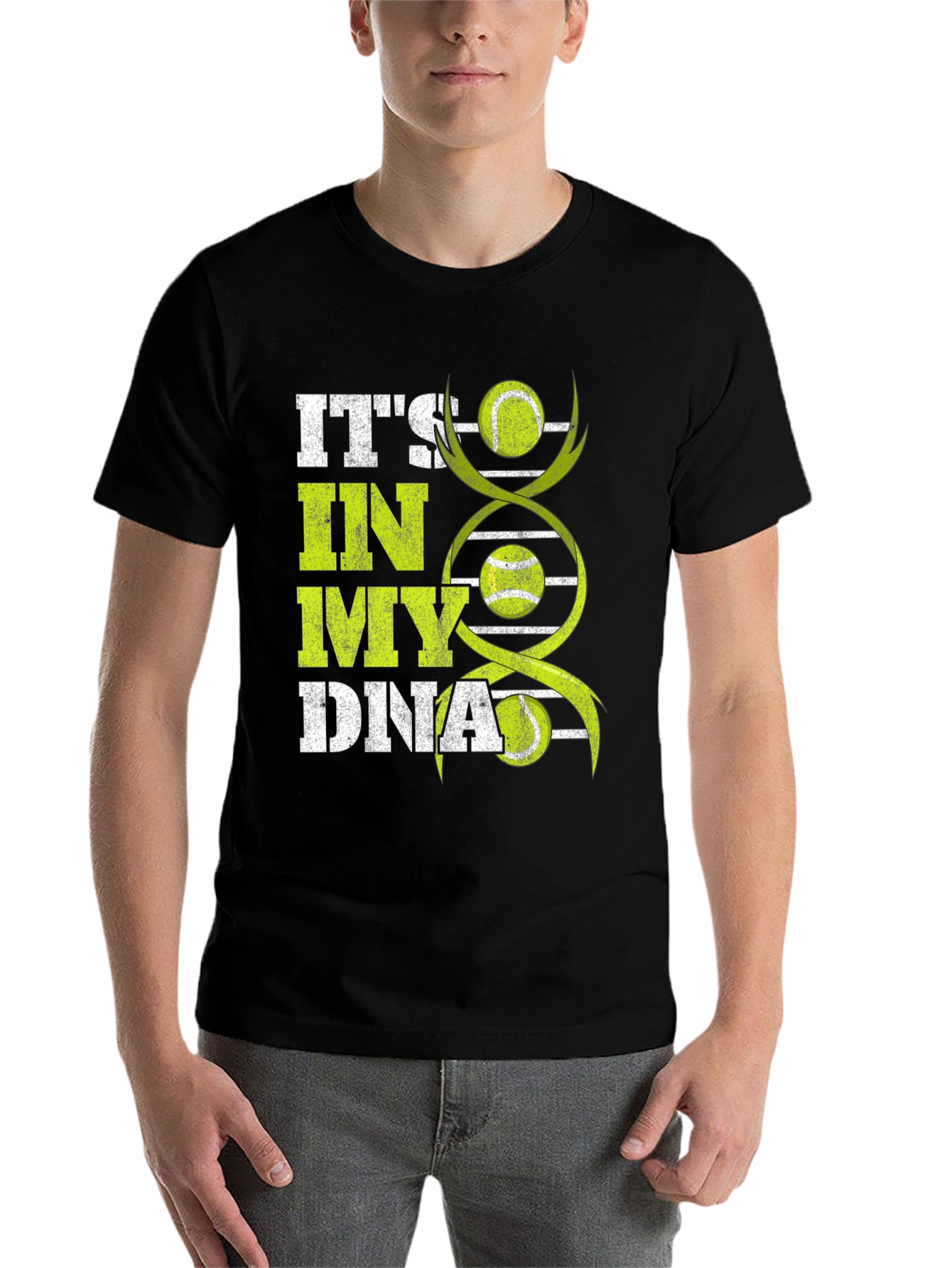 Black Tennis DNA T-Shirt - Passion for the Game view 7