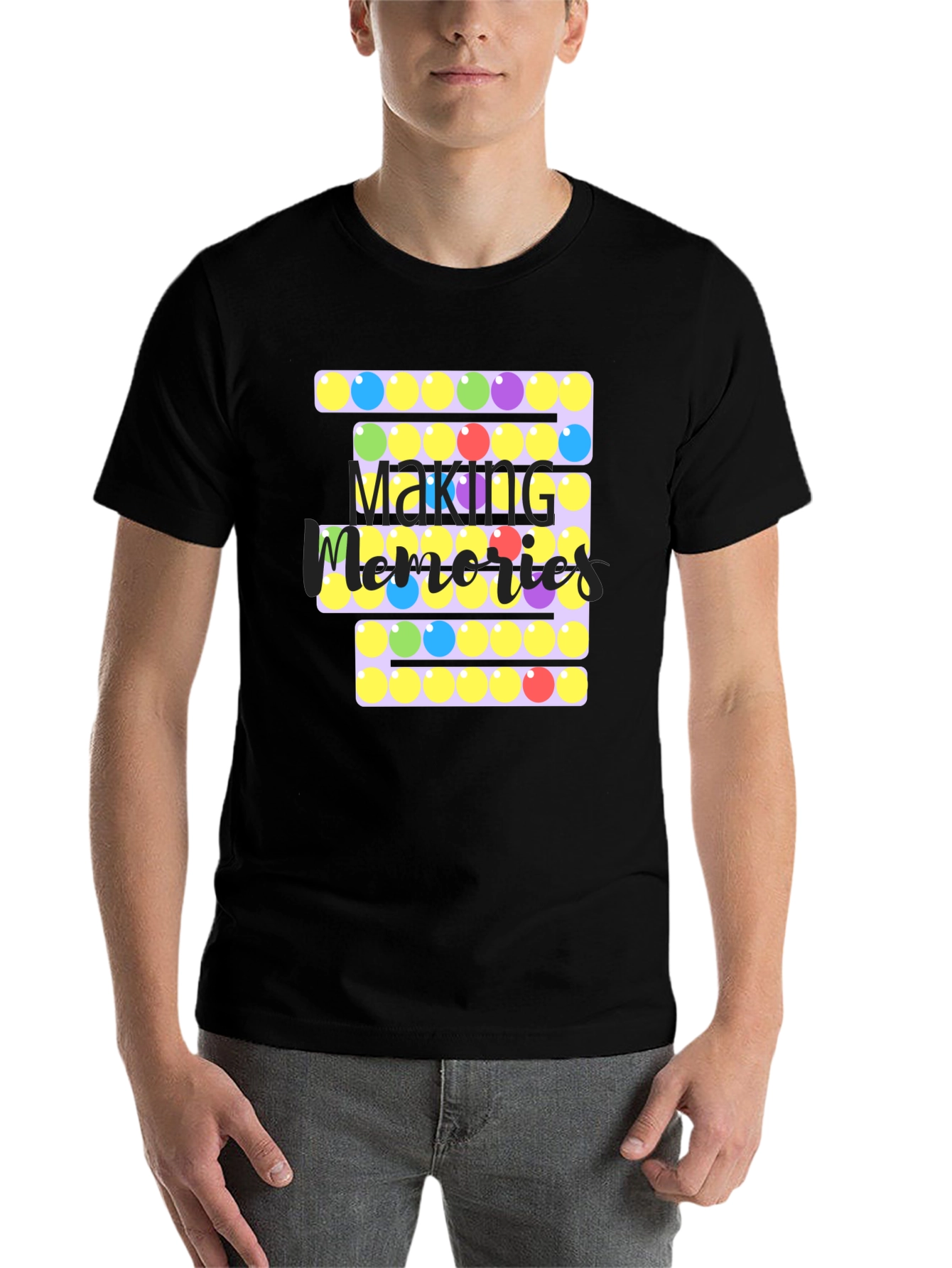 Black Making Memories Bubble Pop T-Shirt view 7