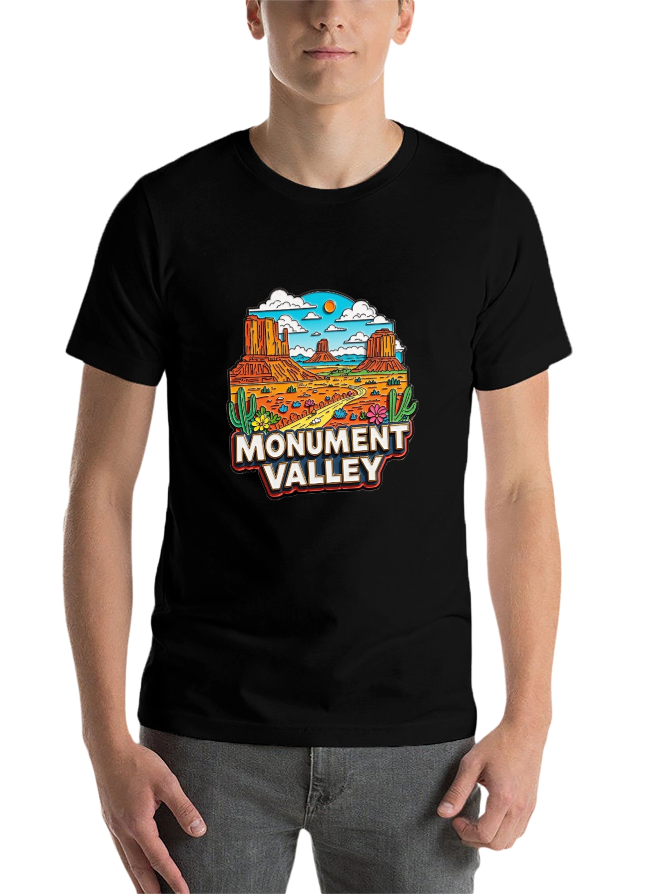 Monument Valley Graphic T-Shirt - Desert Scene Tee - 7