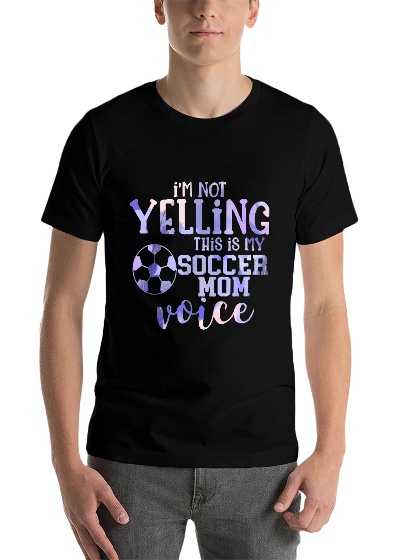 Black Soccer Mom Voice Graphic T-Shirt view 7