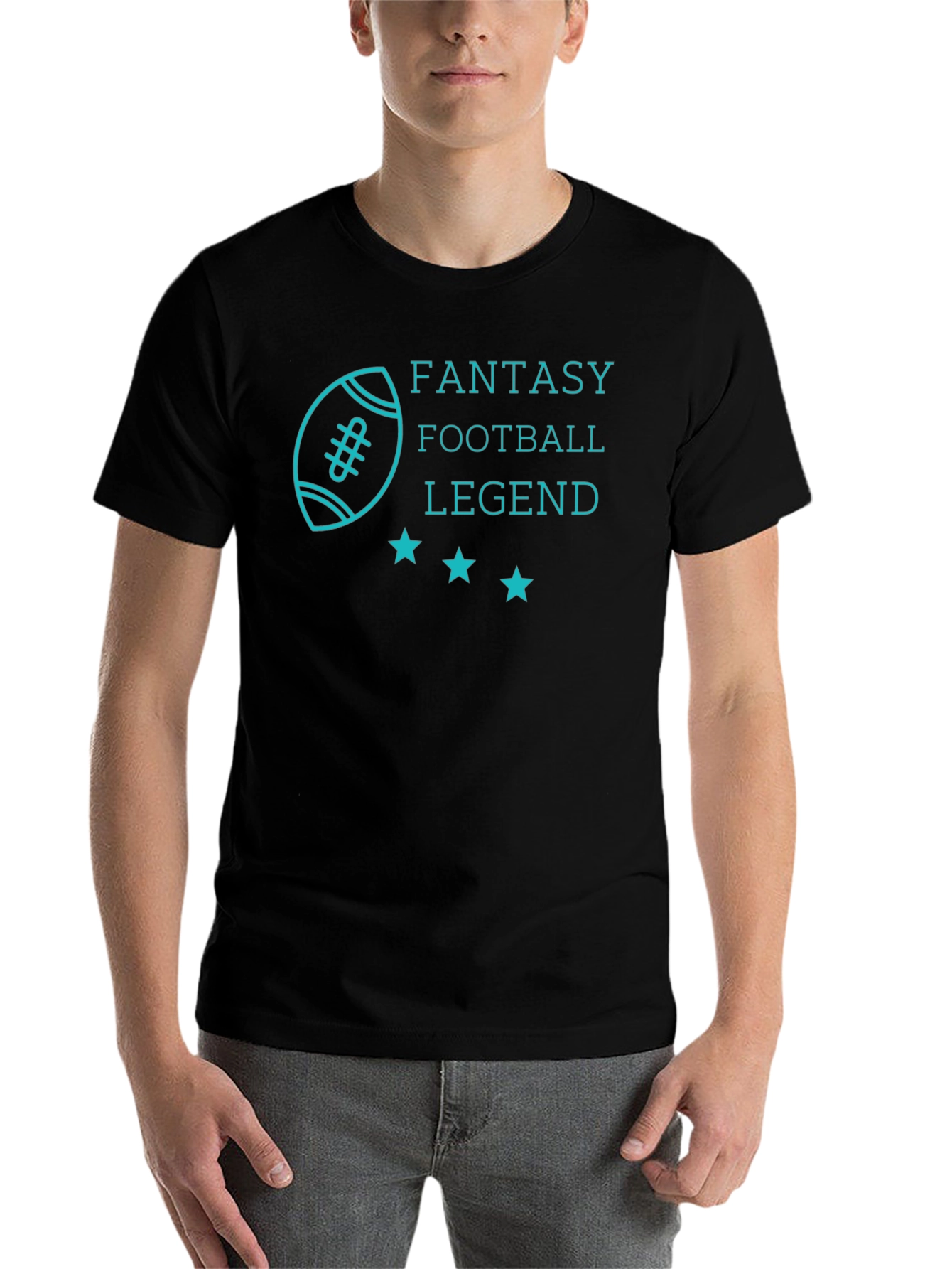 Black Fantasy Football Legend Graphic Tee - Black Cotton view 7