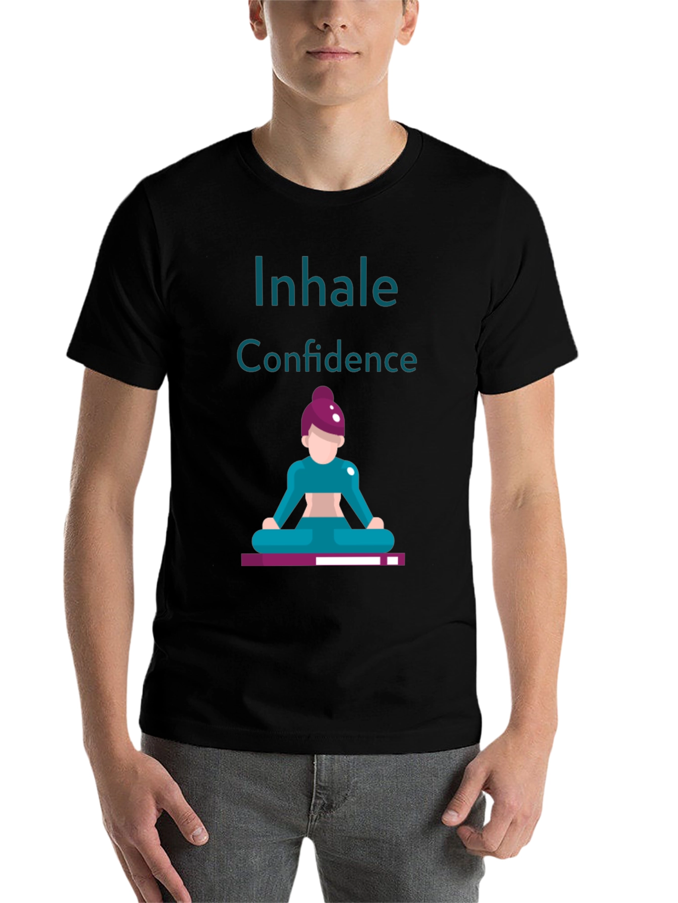 Black Inhale Confidence Graphic Tee - Black view 7