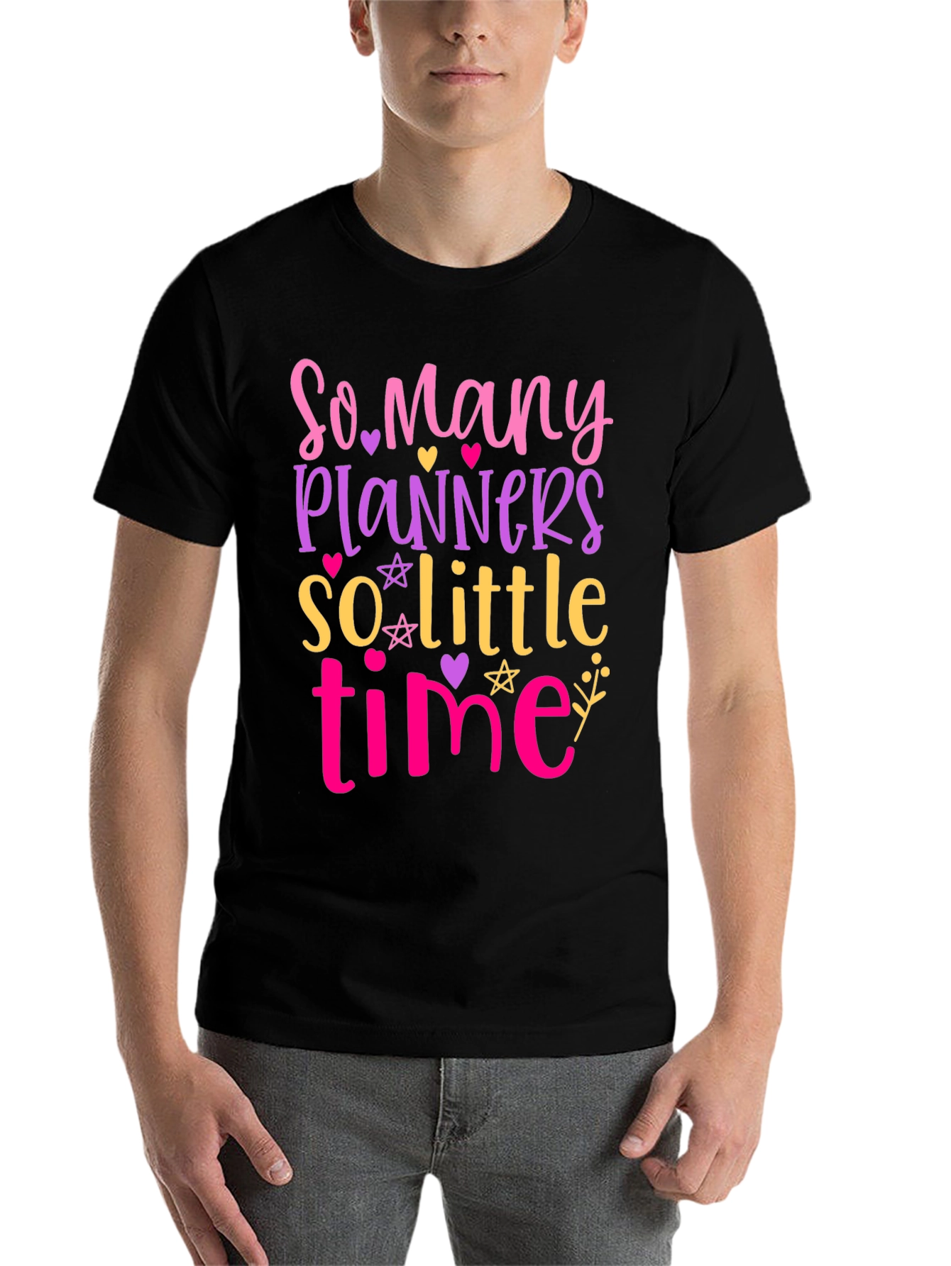 Black So Many Planners, So Little Time - Graphic Tee view 7