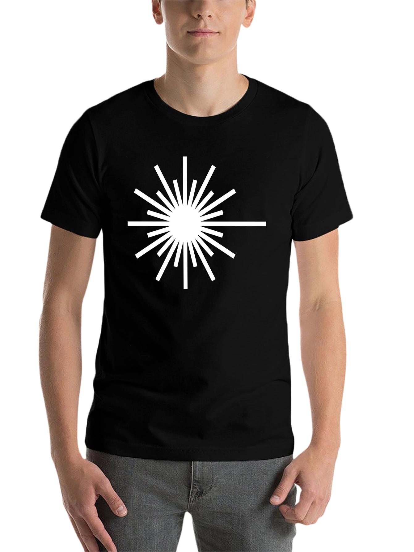 Black Starburst Graphic Black T-Shirt view 7