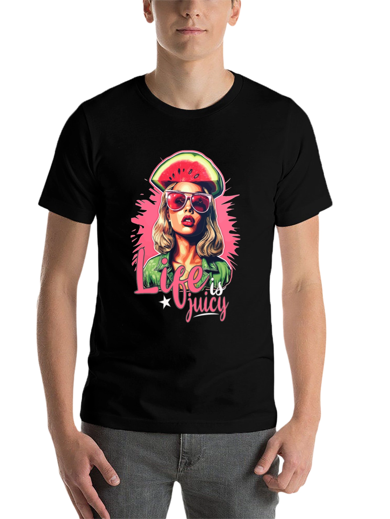 Black Life is Juicy Watermelon Graphic Tee view 7