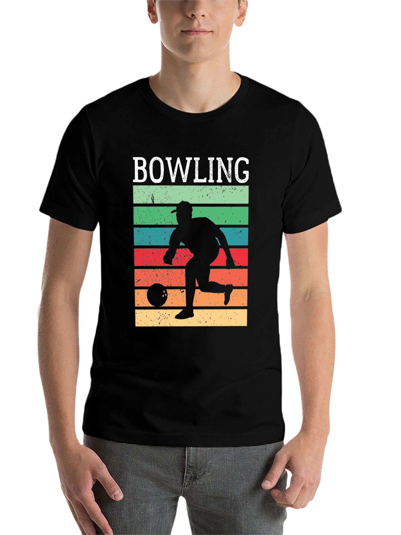 Black Retro Bowling T-Shirt view 7