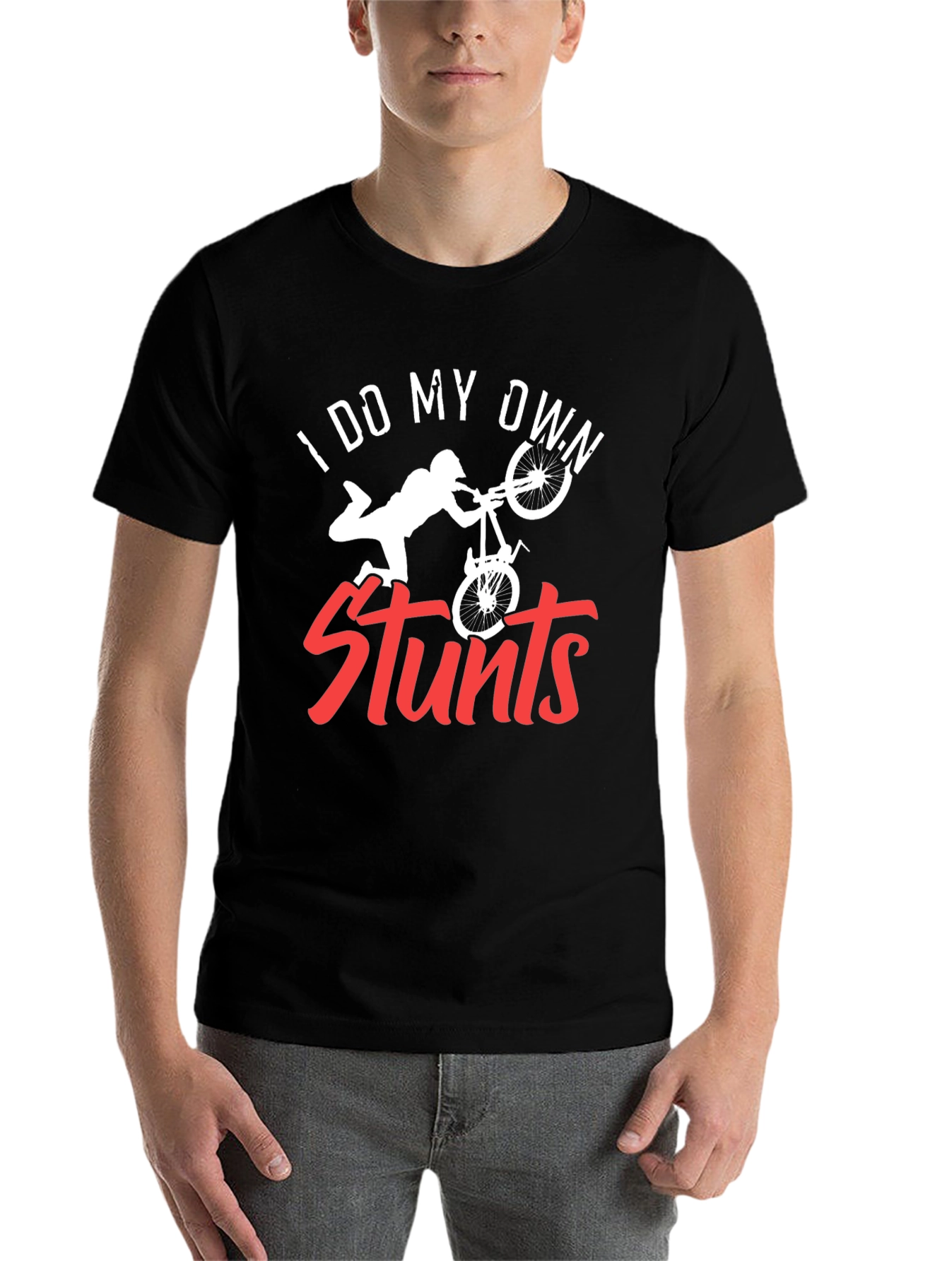 Black I Do My Own Stunts Graphic Tee - Black view 7