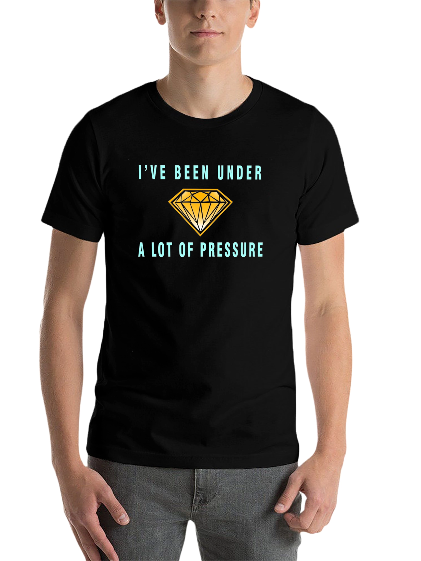 Black I've Been Under a Lot of Pressure T-Shirt view 7
