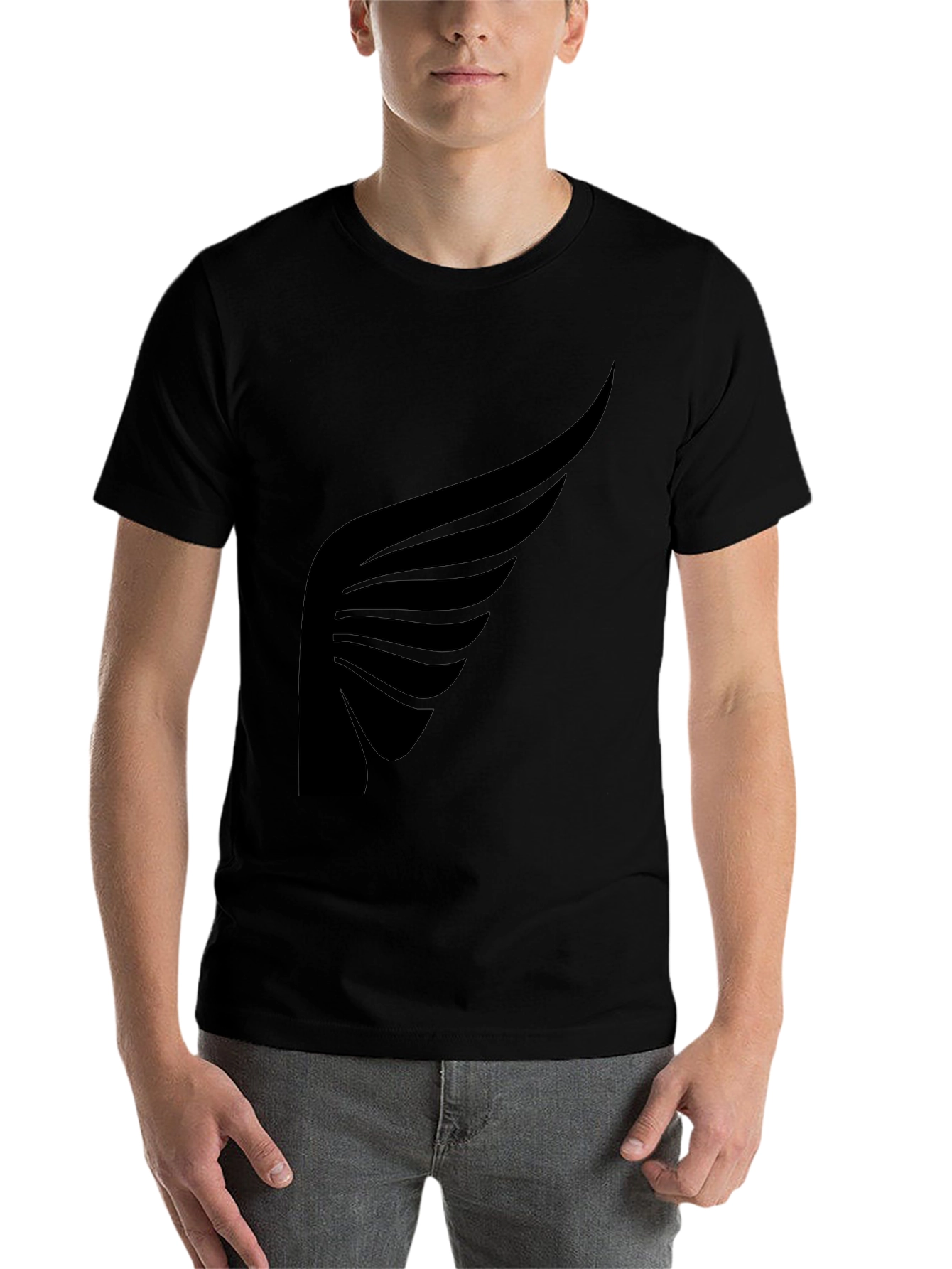 Black Black Wing Graphic Tee - Stylish Men's T-Shirt view 7