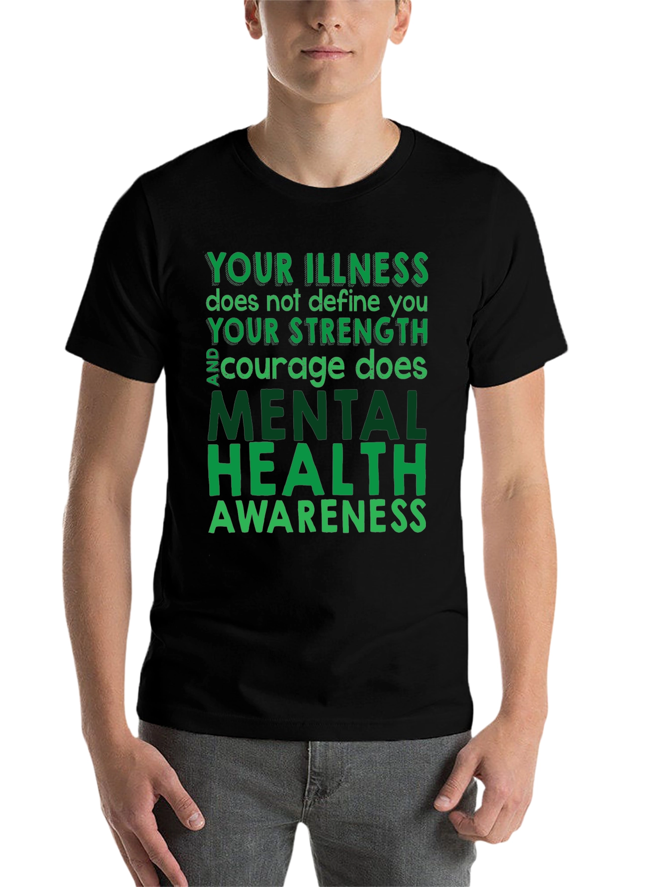 Black Mental Health Awareness T-Shirt - Inspirational Tee view 7