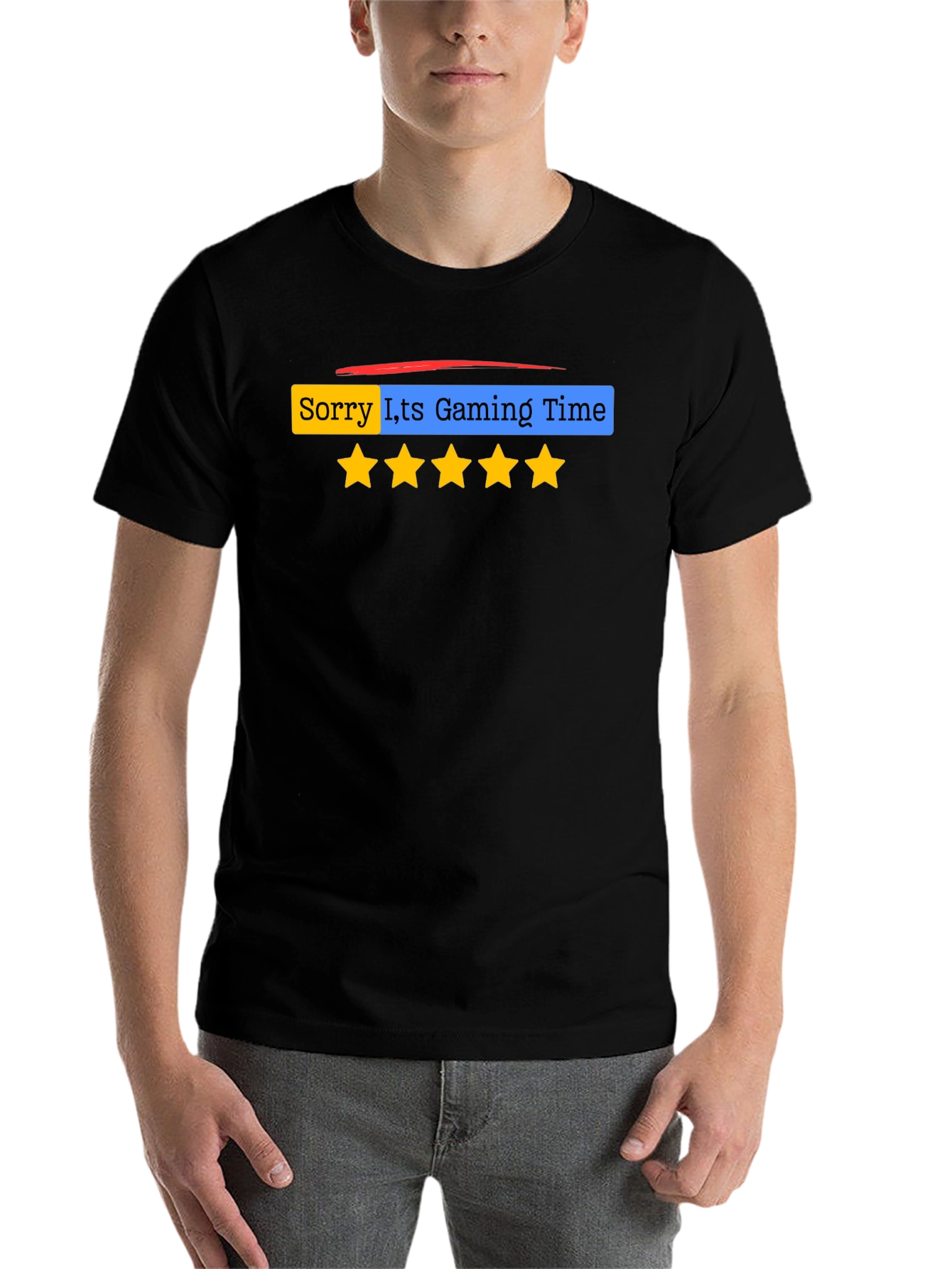 Black Gaming Time T-Shirt - Funny Gamer Tee view 7