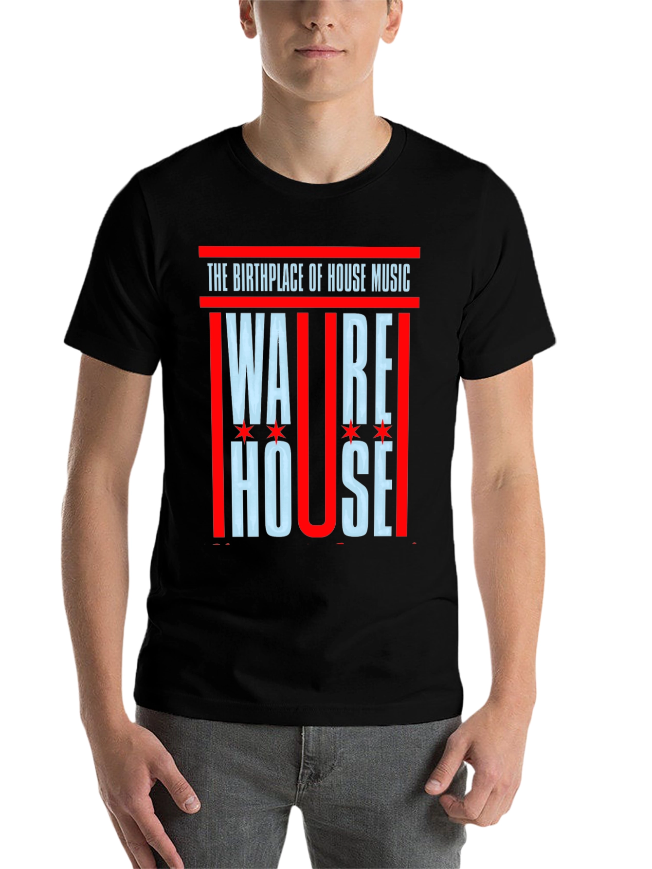 Black Warehouse House Music T-Shirt - Birthplace of House view 7