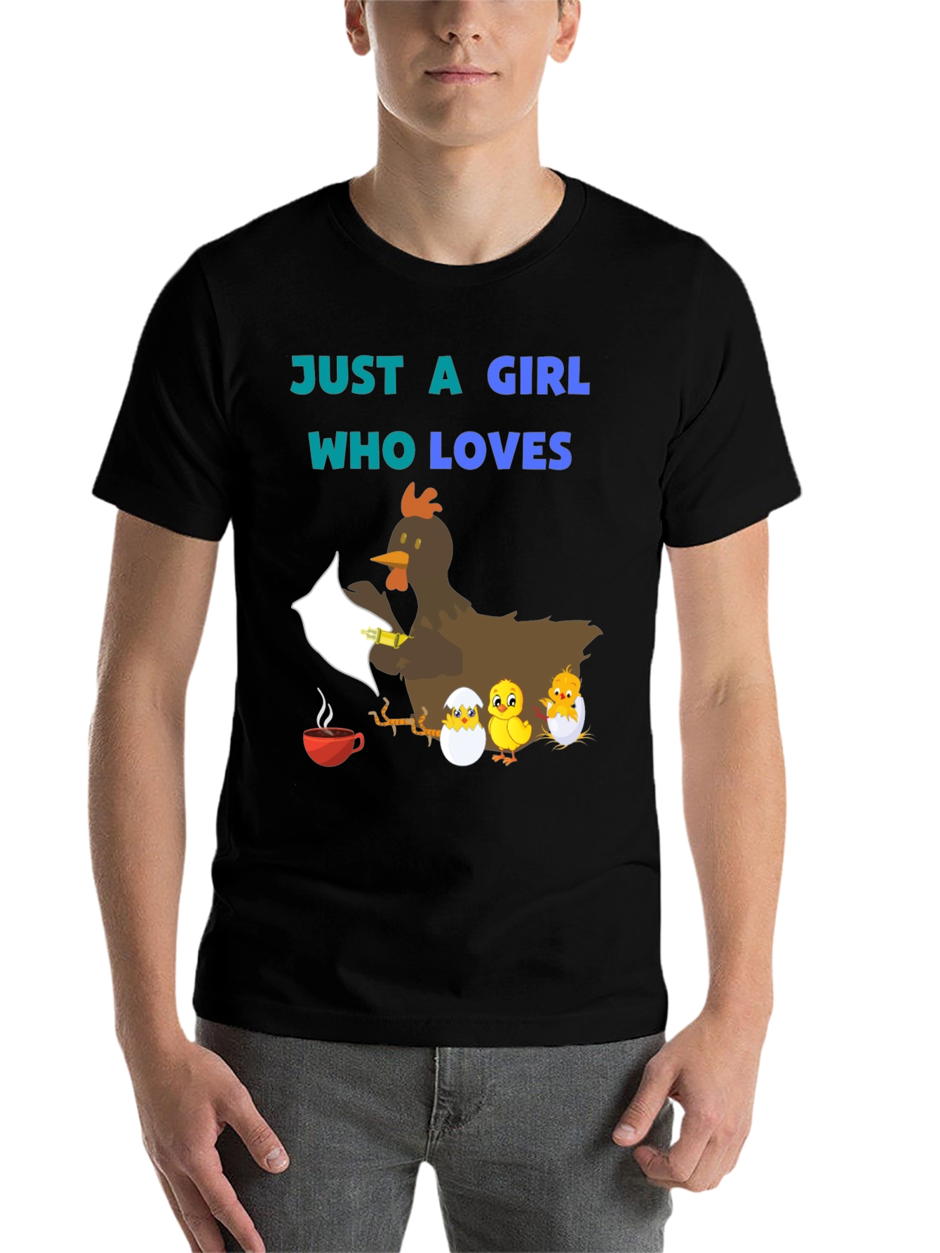 Black Girl Who Loves Chicken T-Shirt view 7