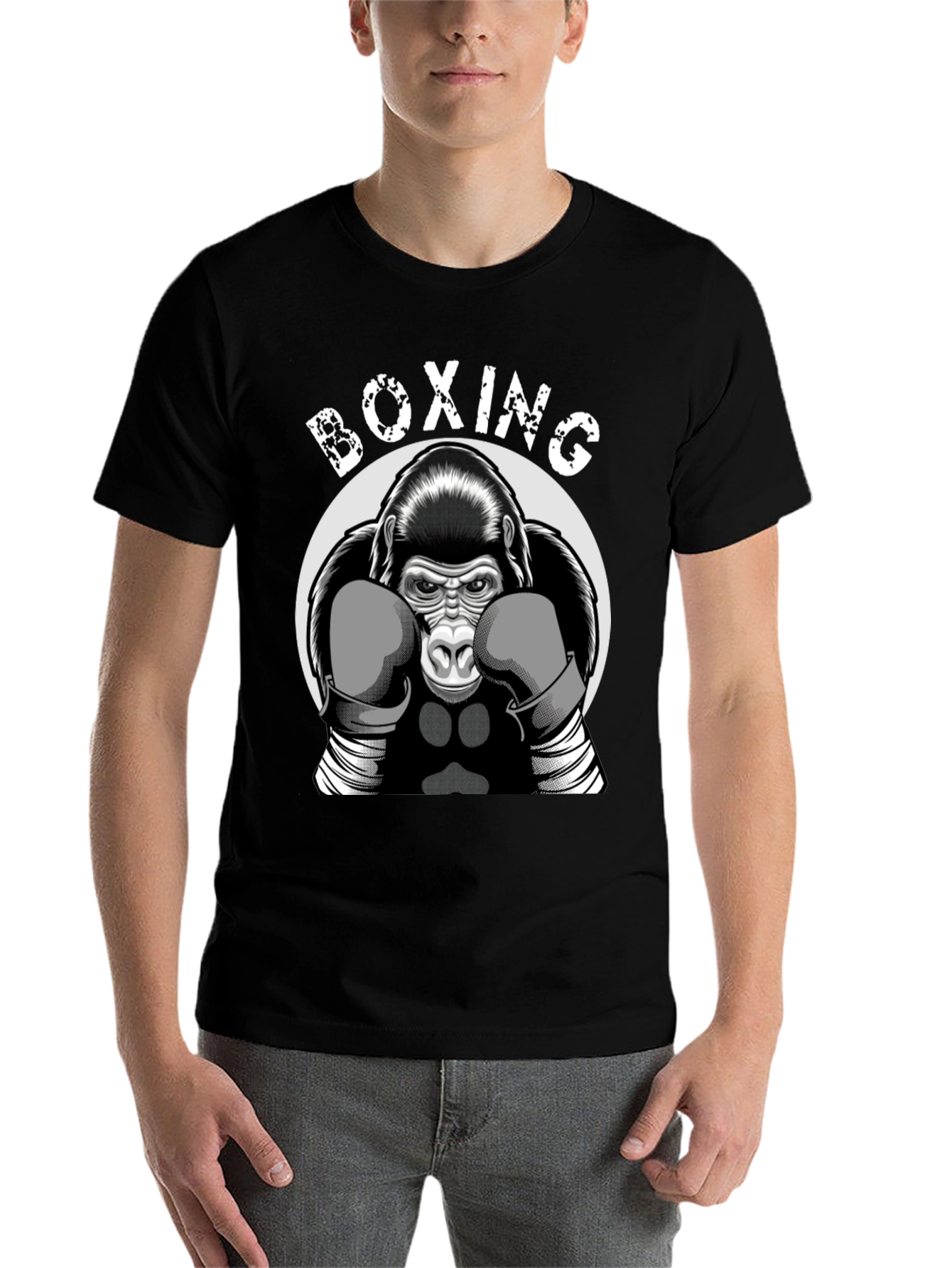 Black Boxing Gorilla Graphic Tee view 7