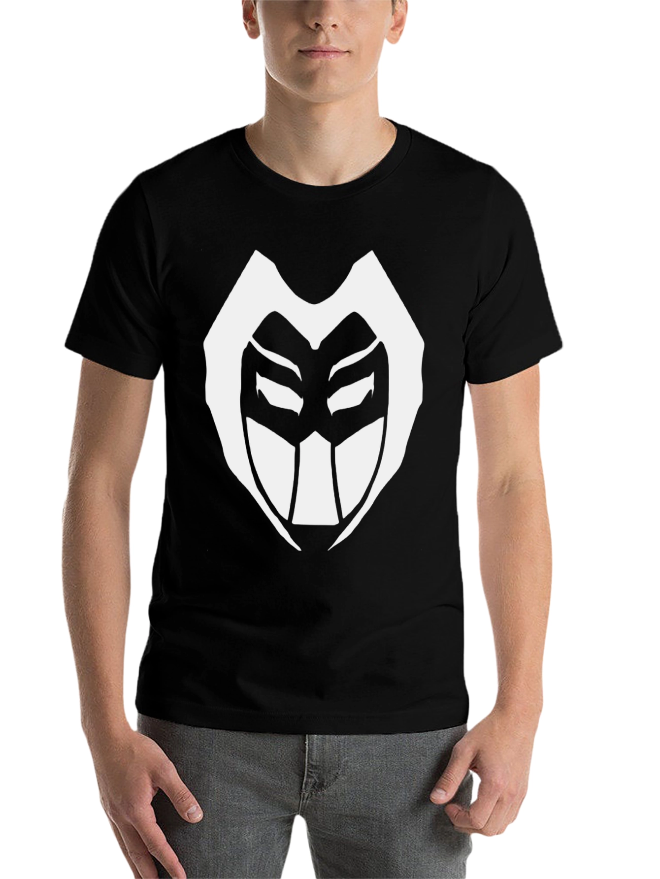 Black Masked Vigilante Graphic Tee - Black view 7
