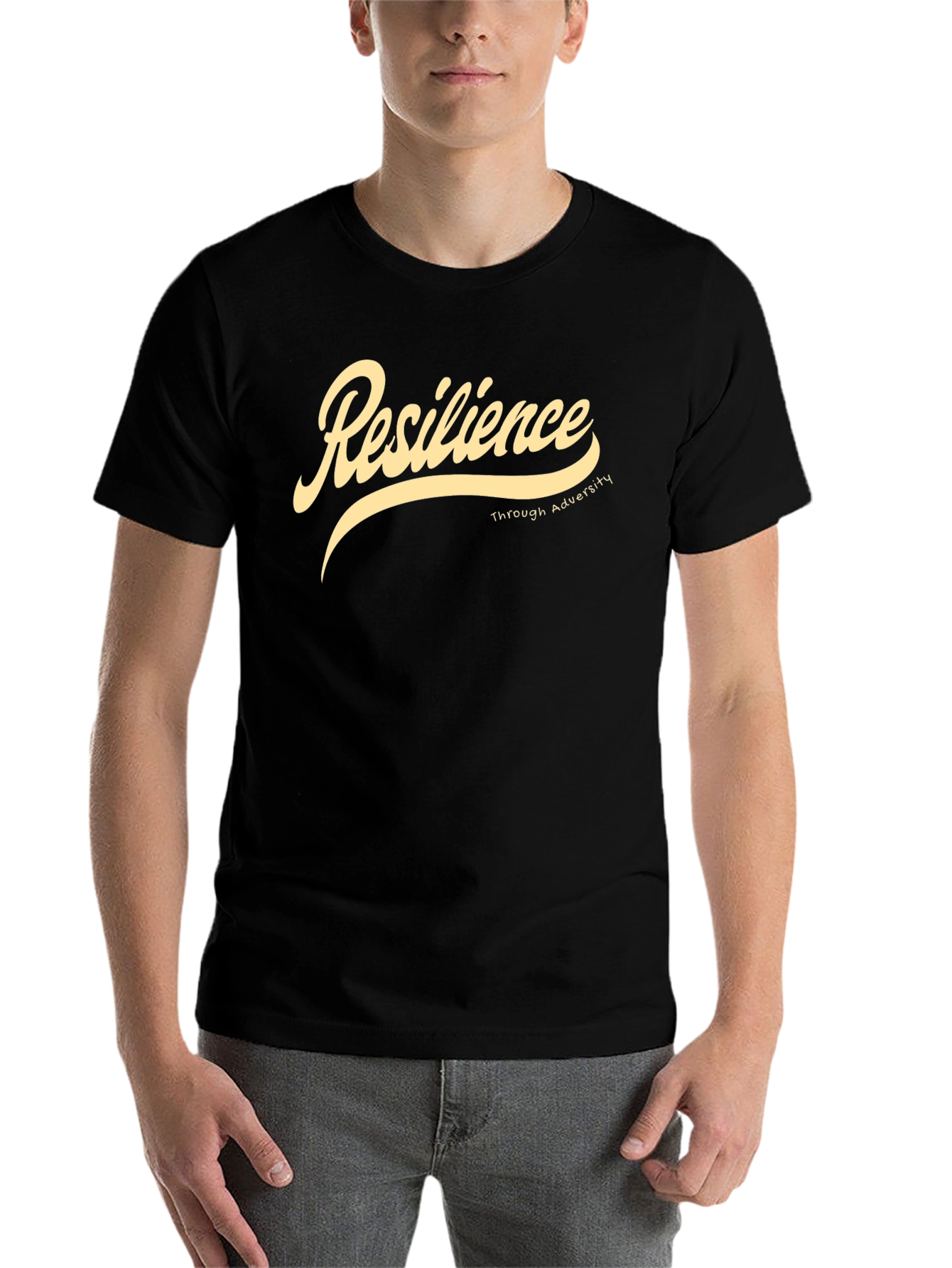 Black Resilience Graphic T-Shirt - Black Casual Tee view 7