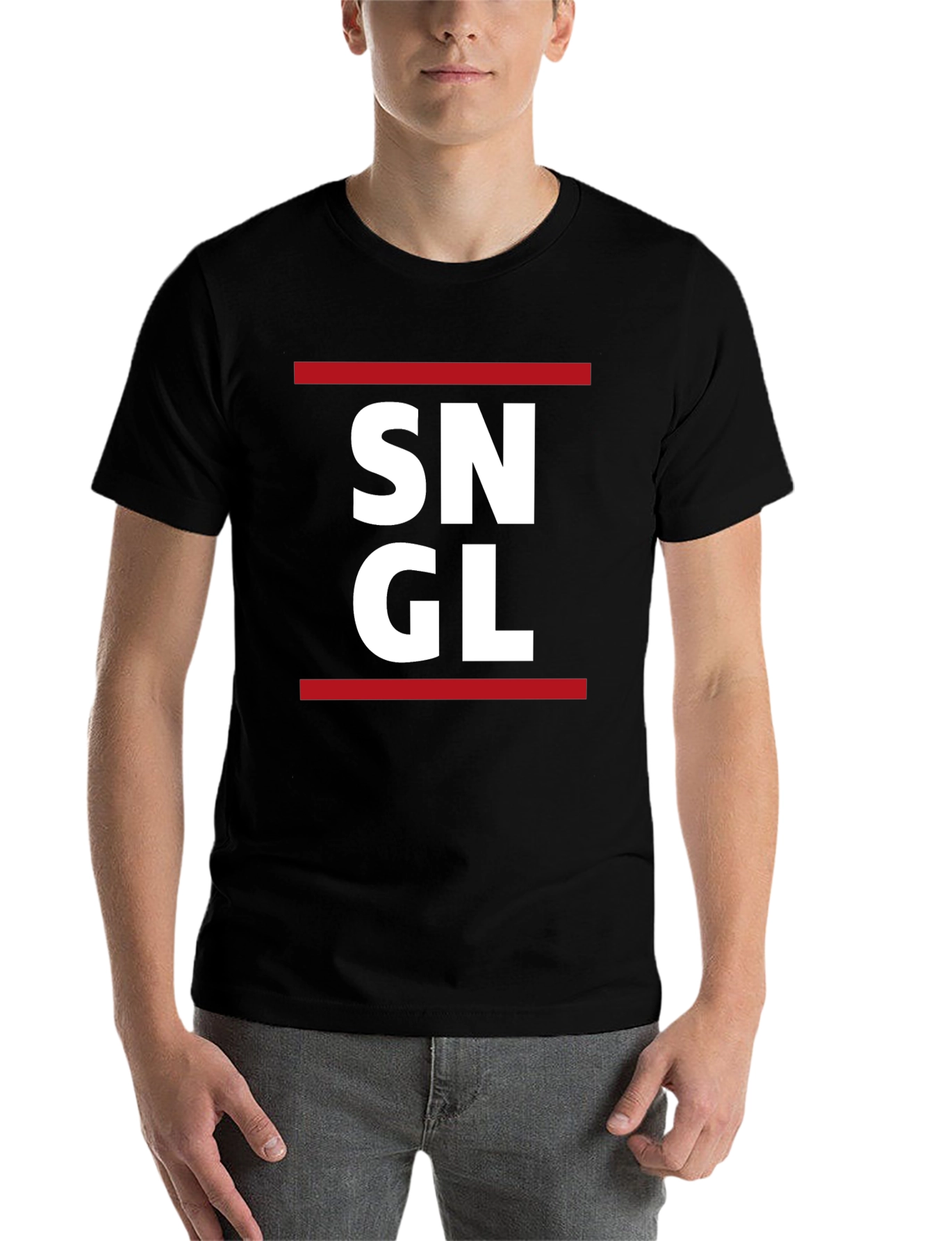 Black SNGL Black Graphic Tee view 7