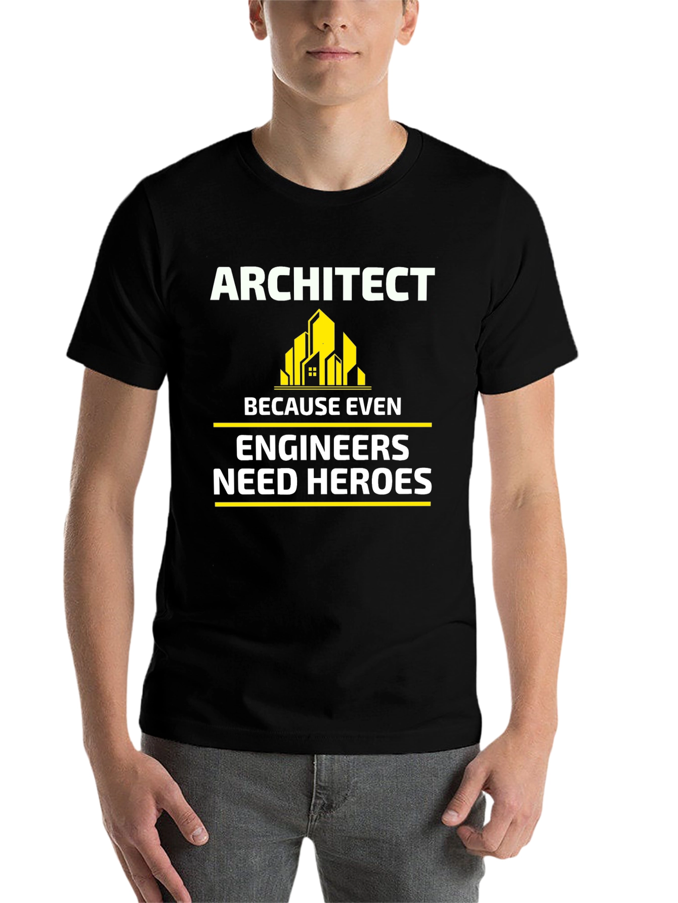 Black Architect Hero T-Shirt - Engineer Appreciation view 7