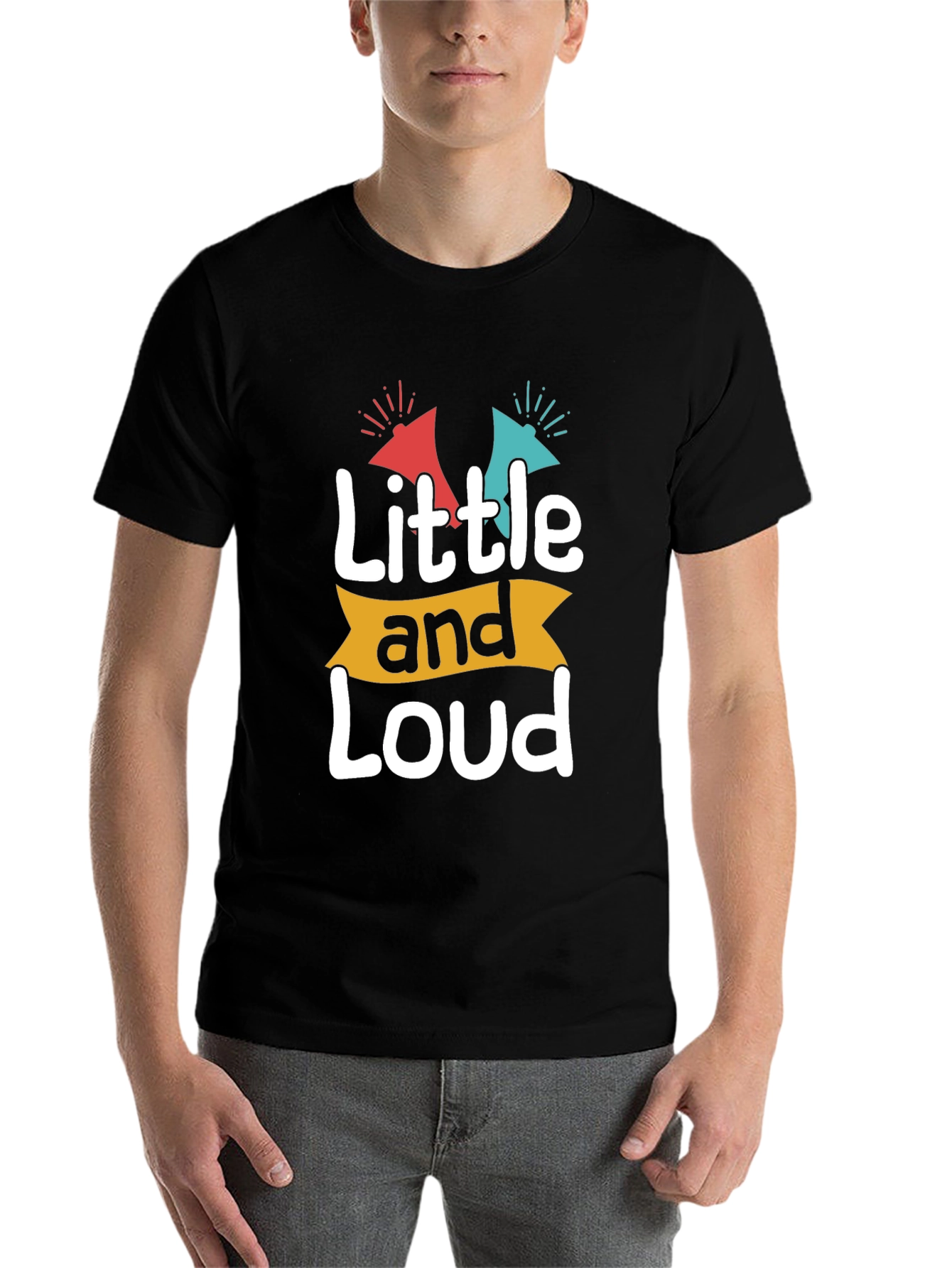 Black Little and Loud Graphic T-Shirt view 7