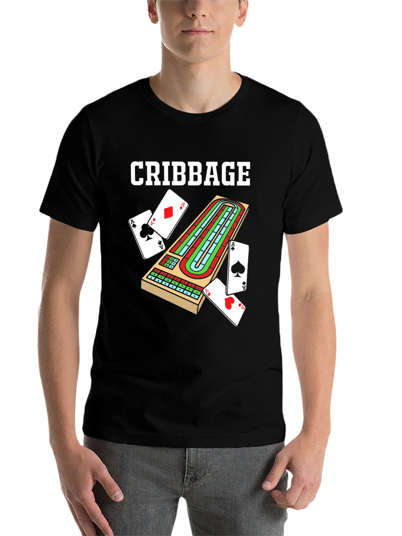 Black Cribbage Board T-Shirt Game Night Apparel view 7