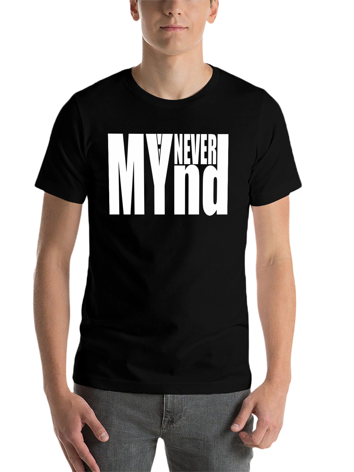 Black My Never Mind Graphic Tee - Black view 7