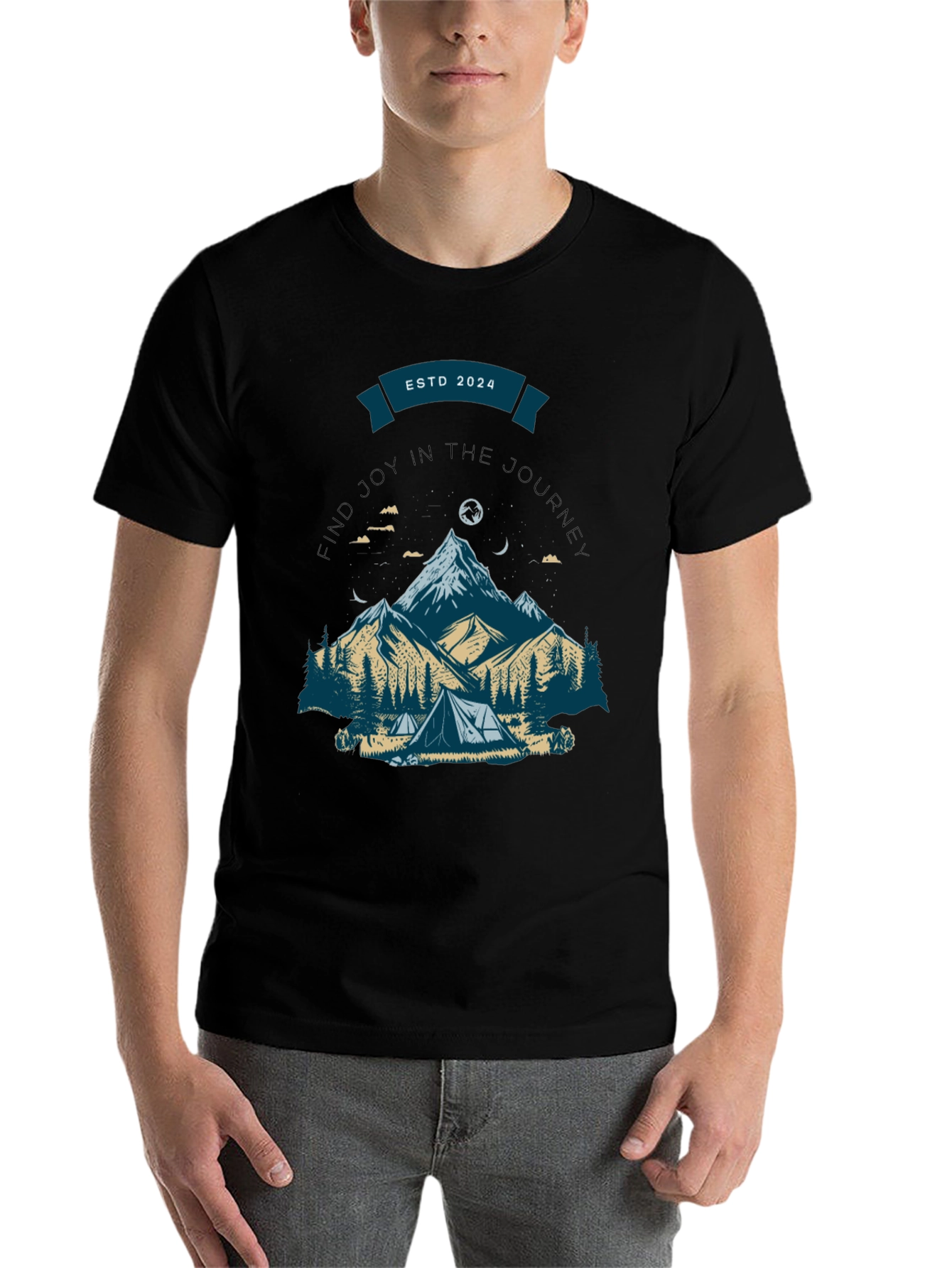 Black Mountain Adventure T-Shirt - Find Joy in the Journey view 7