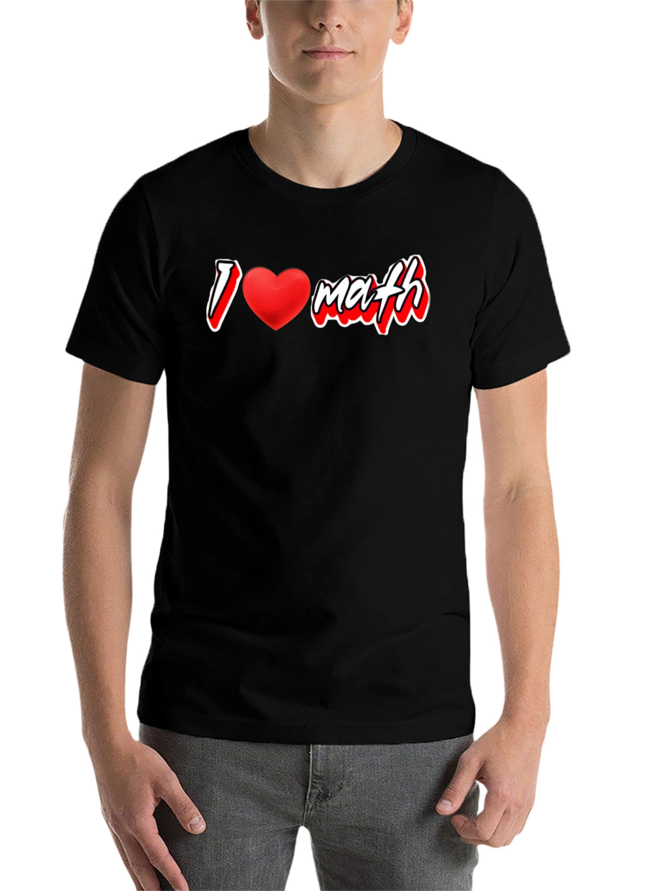 Black I Heart Math Graphic T-Shirt view 7