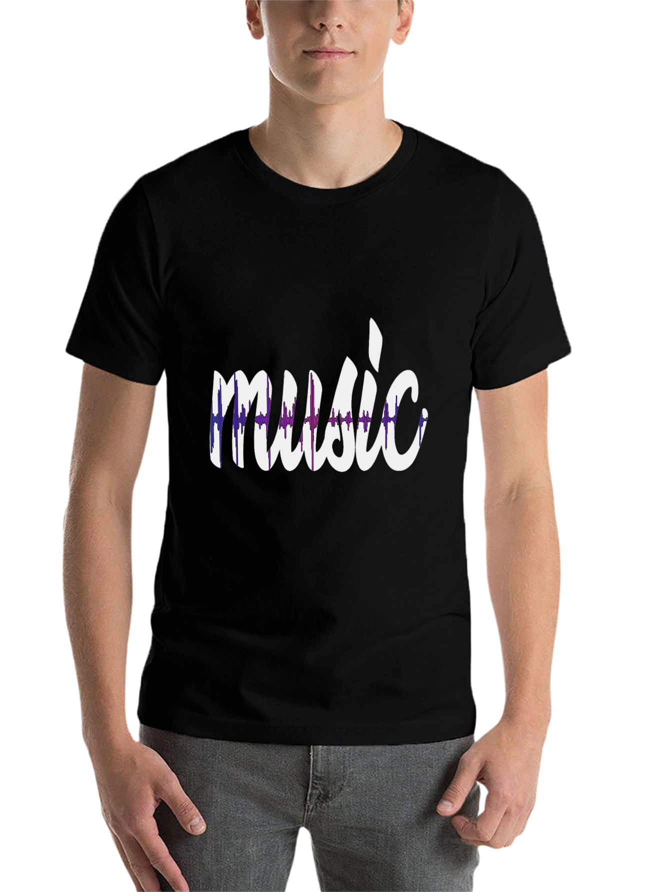 Black Music Lover Graphic Tee - Stylish Black T-Shirt view 7