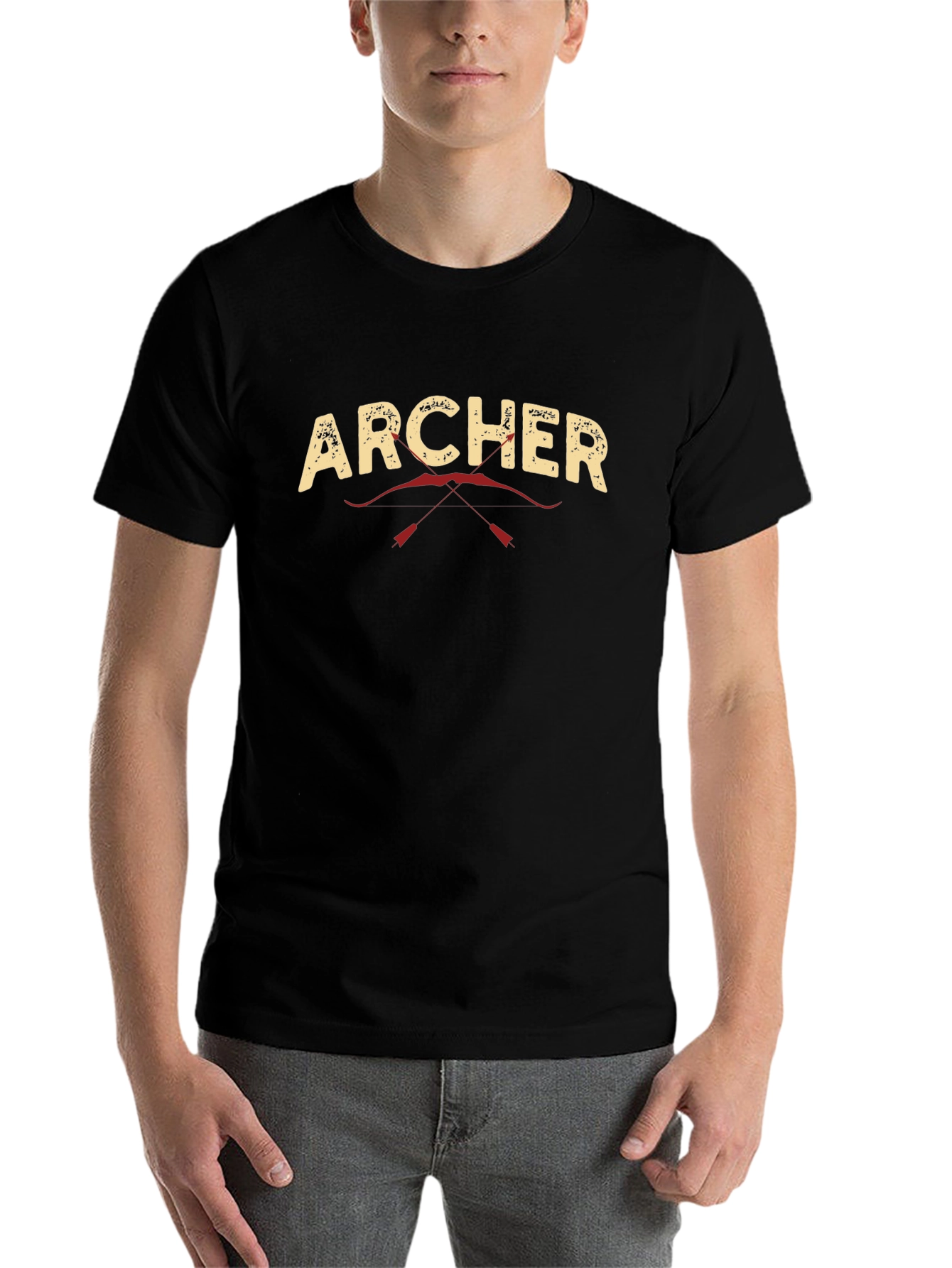 Black Archer Graphic Tee - Black Crew Neck view 7