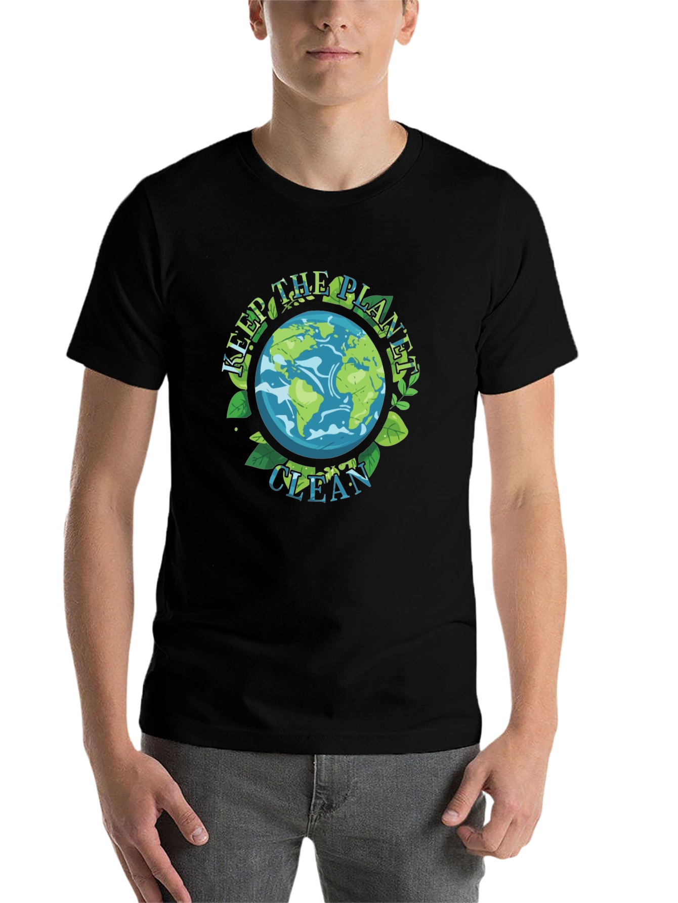 Black Keep The Planet Clean T-Shirt - Earth Day view 7