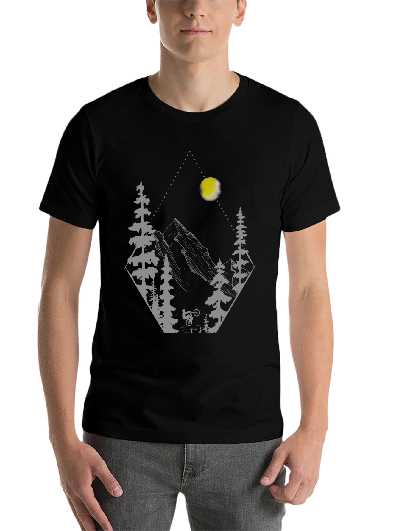 Black Mountain Biker Graphic T-Shirt - Adventure Ready view 7