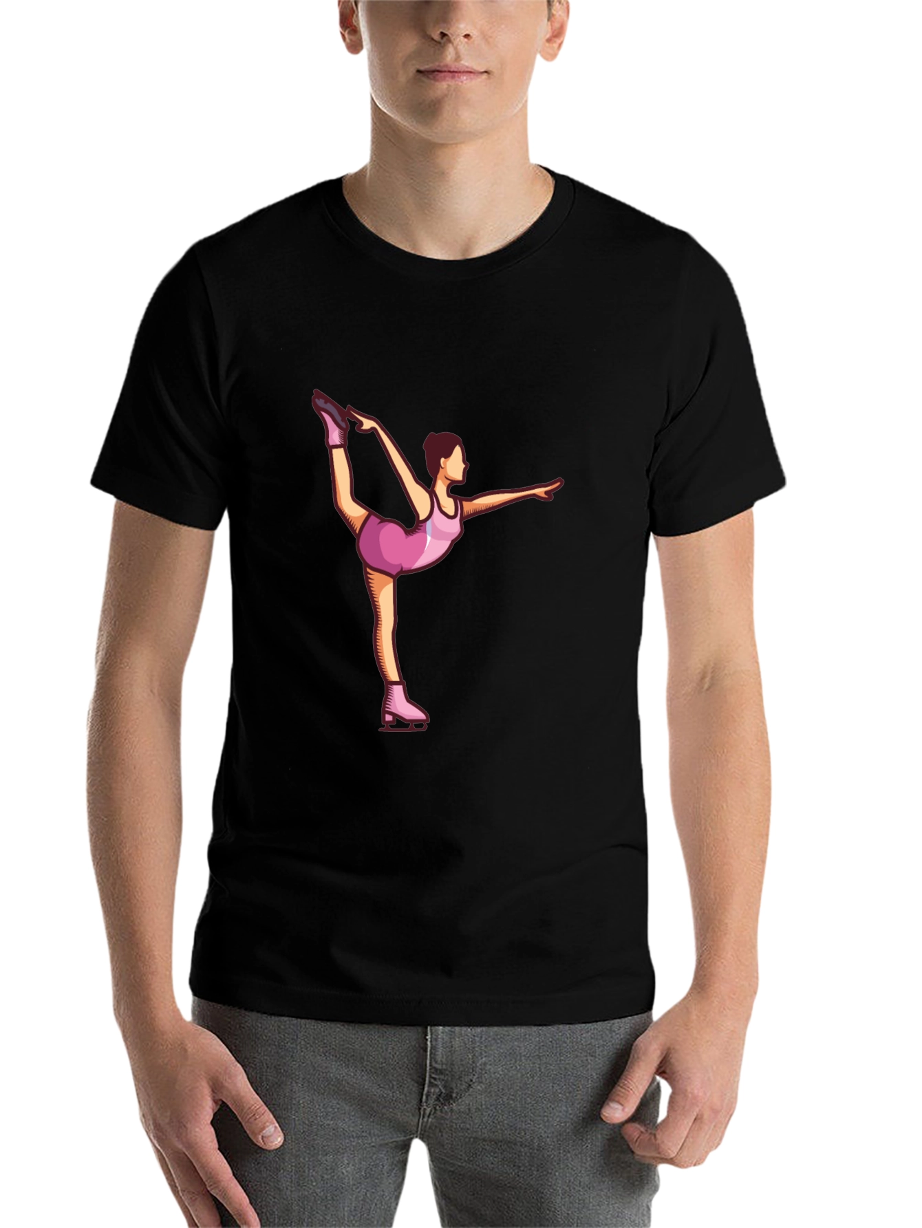 Black Figure Skating Graphic Tee view 7