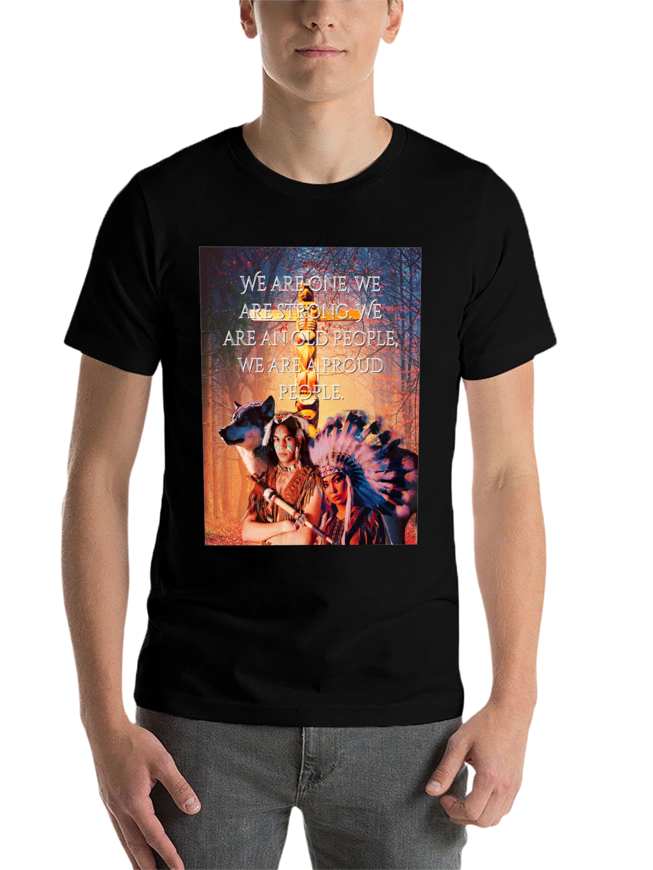 Black Native American Pride T-Shirt view 7
