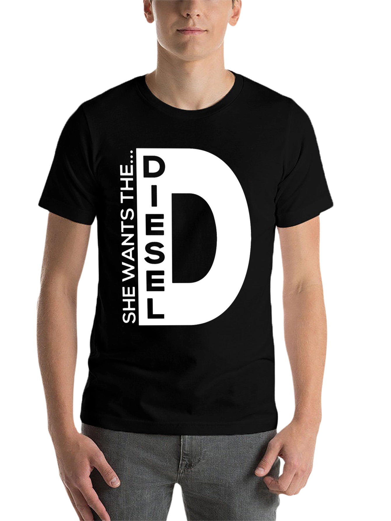Black She Wants the D...iesel T-Shirt Novelty Fun view 7