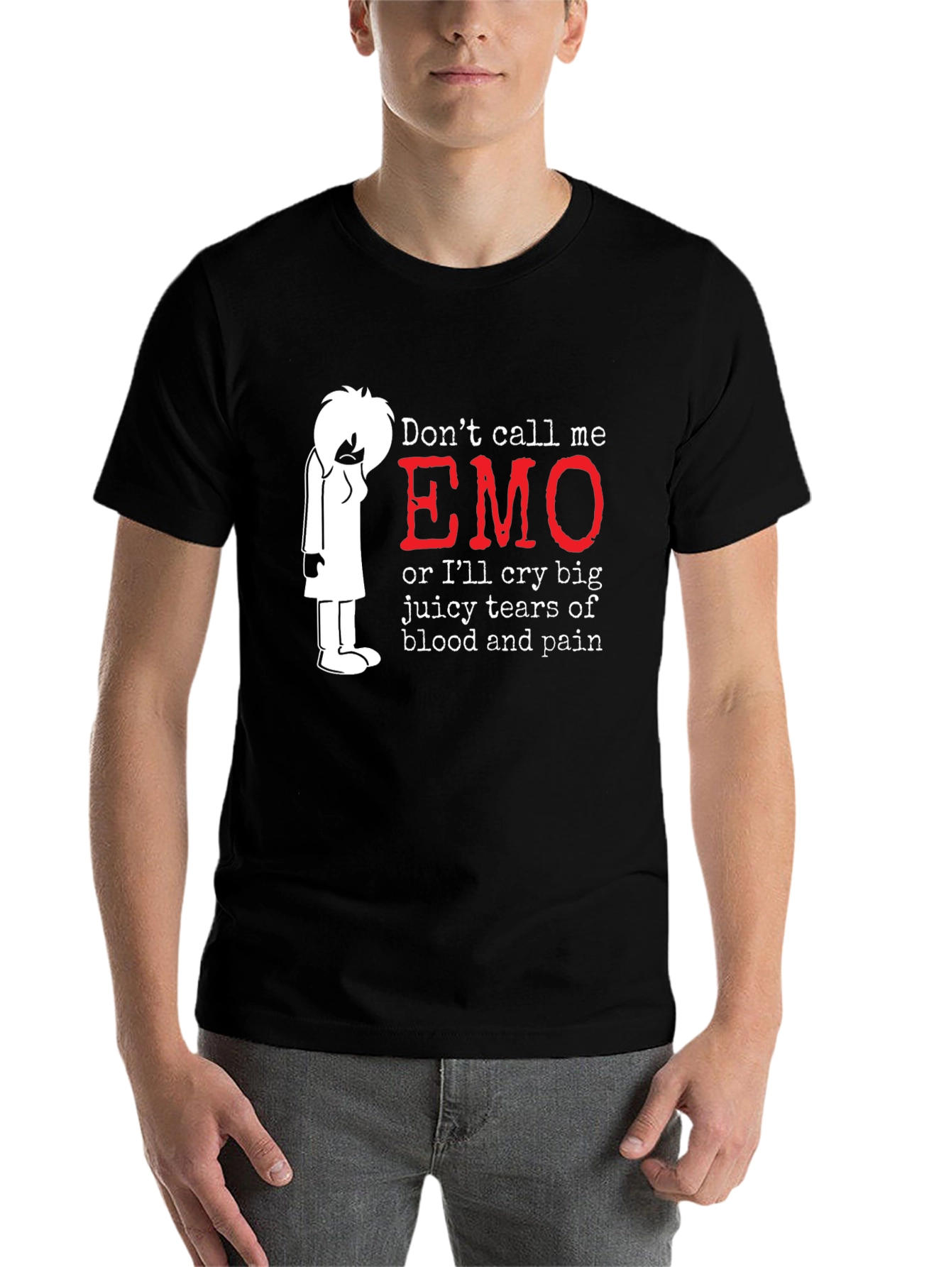 Black Emo T-Shirt: Don't Call Me Emo! view 7