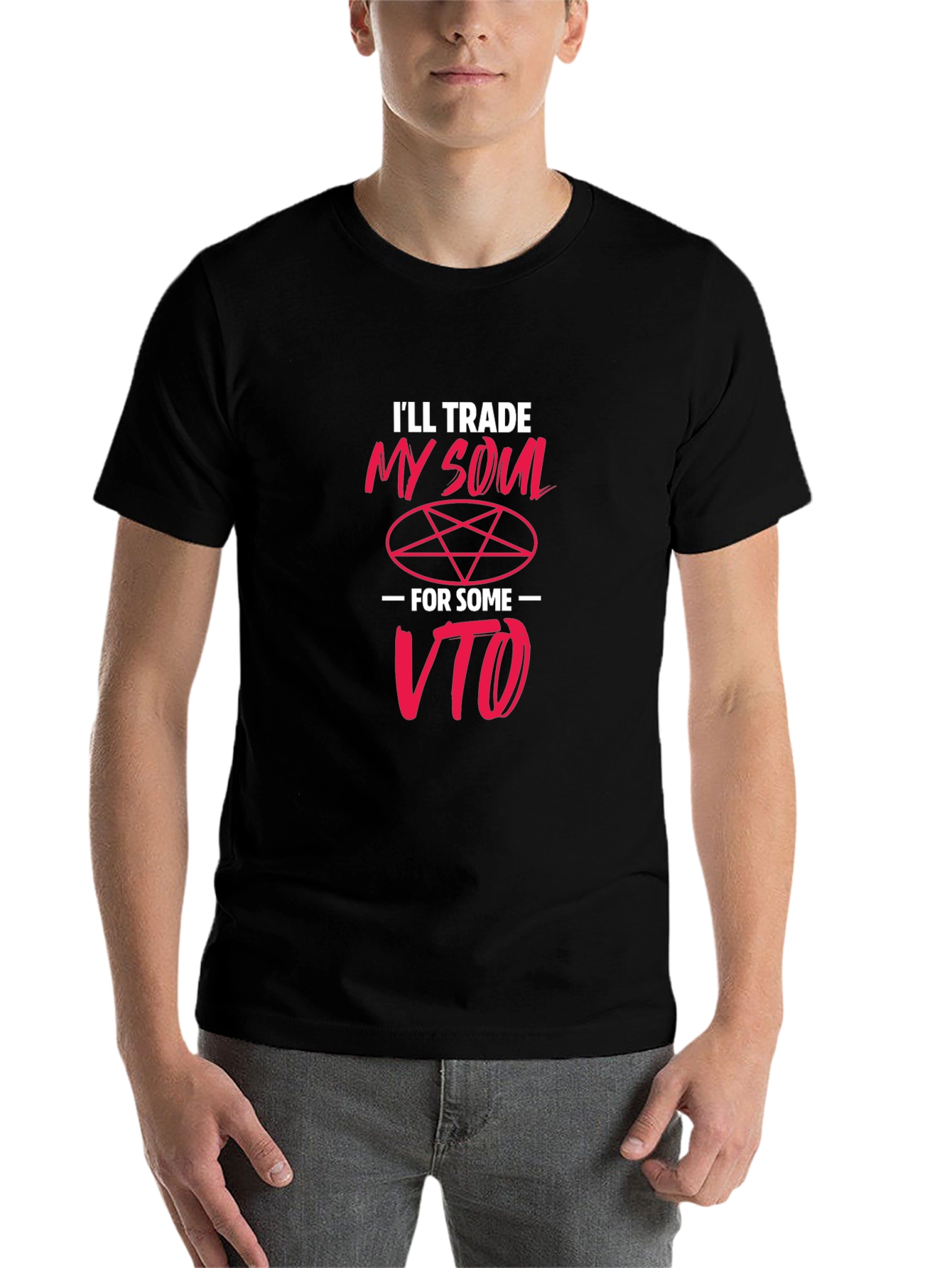 Black I'll Trade My Soul For Some VTO Graphic Tee view 7