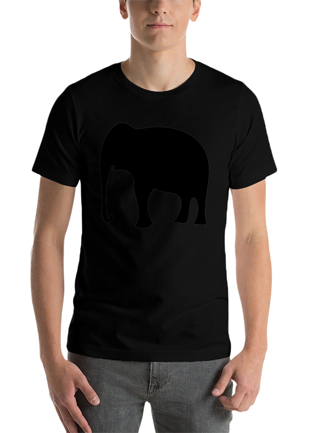 Black Black Elephant Graphic Tee - Men's Crew Neck view 7