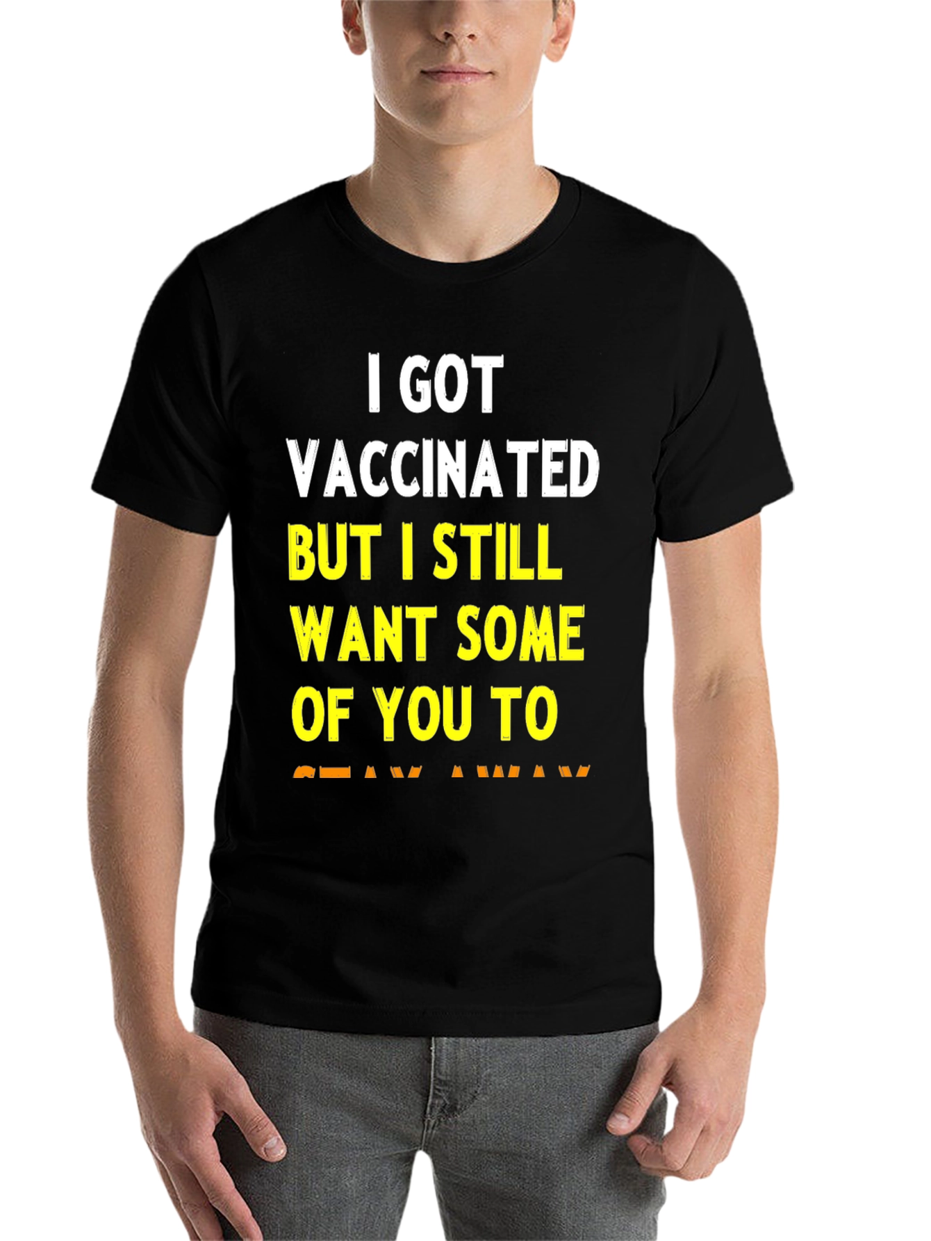 Black Vaccinated Funny Graphic Tee view 7