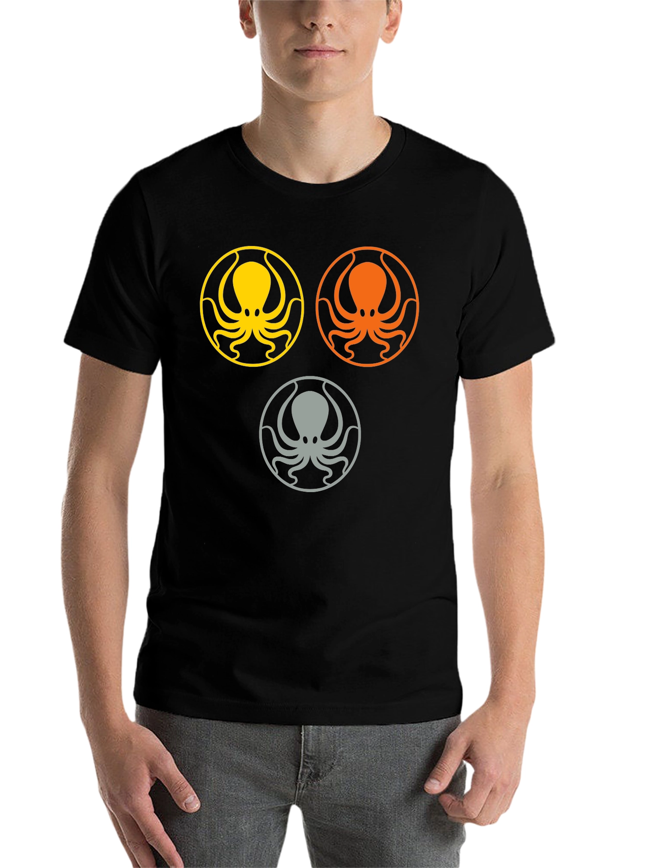 Black Octopus Graphic Tee - Stylish Sea Life Design view 7