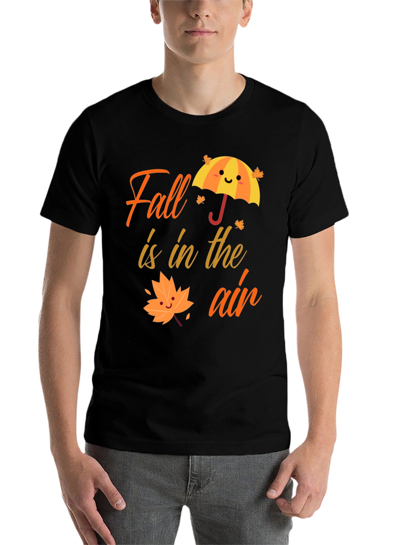 Black Fall is in the Air Graphic T-Shirt view 7