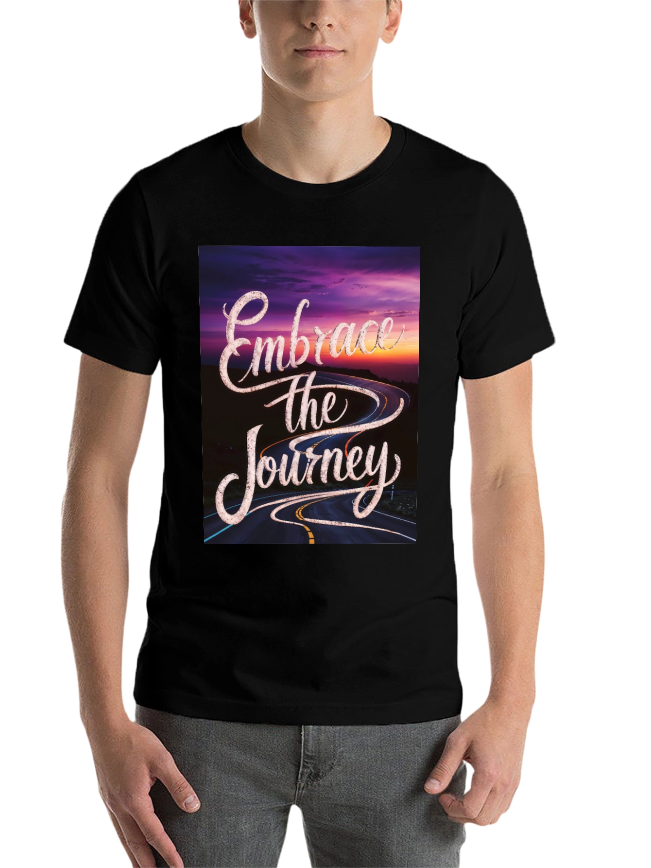 Black Embrace the Journey Graphic Tee view 7