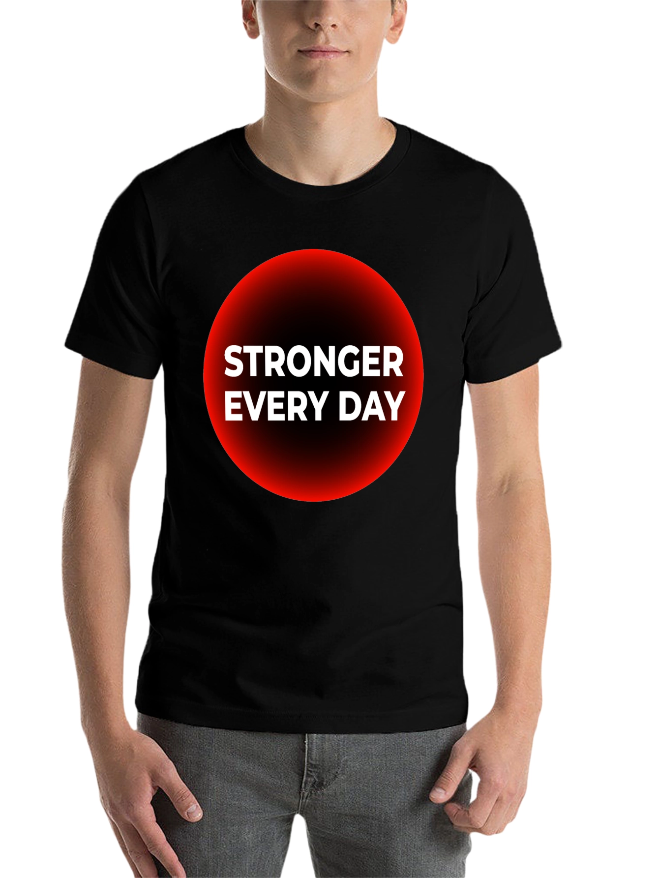 Black Stronger Everyday Graphic T-Shirt - Black view 7