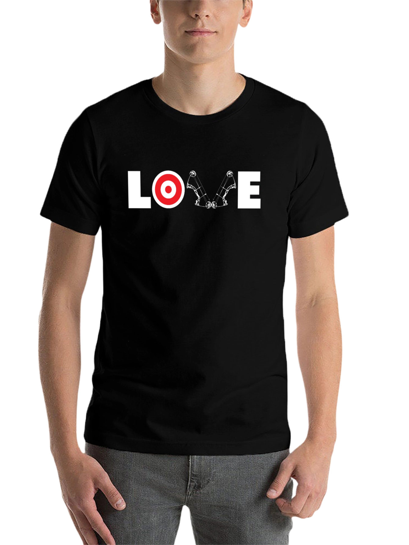 Black Love Archery T-Shirt - Black Graphic Tee view 7